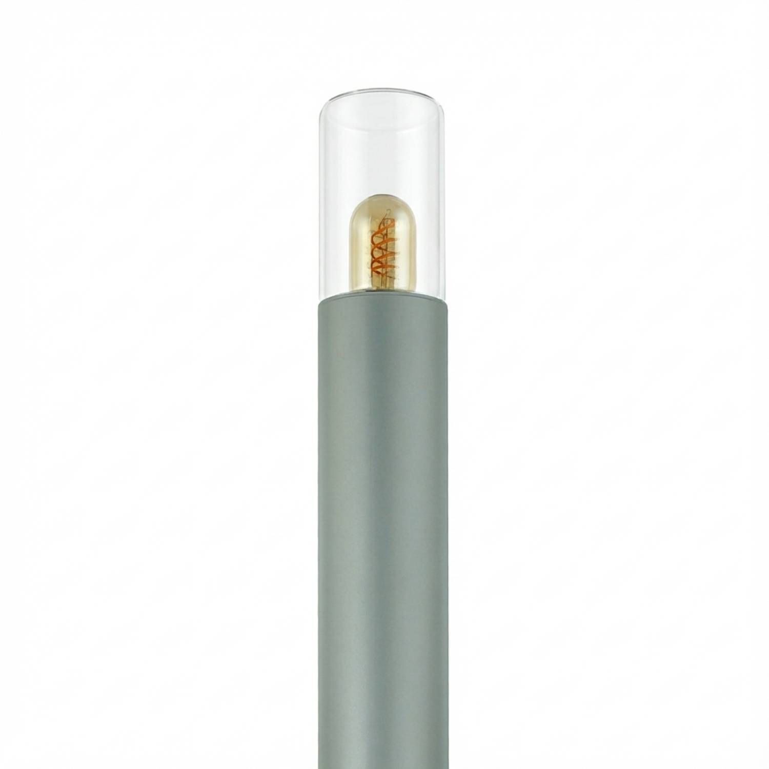 Pollerleuchte 80 cm IP44 Grau Weiß Edelstahl E27 lampe, globe, stange, grau, stift