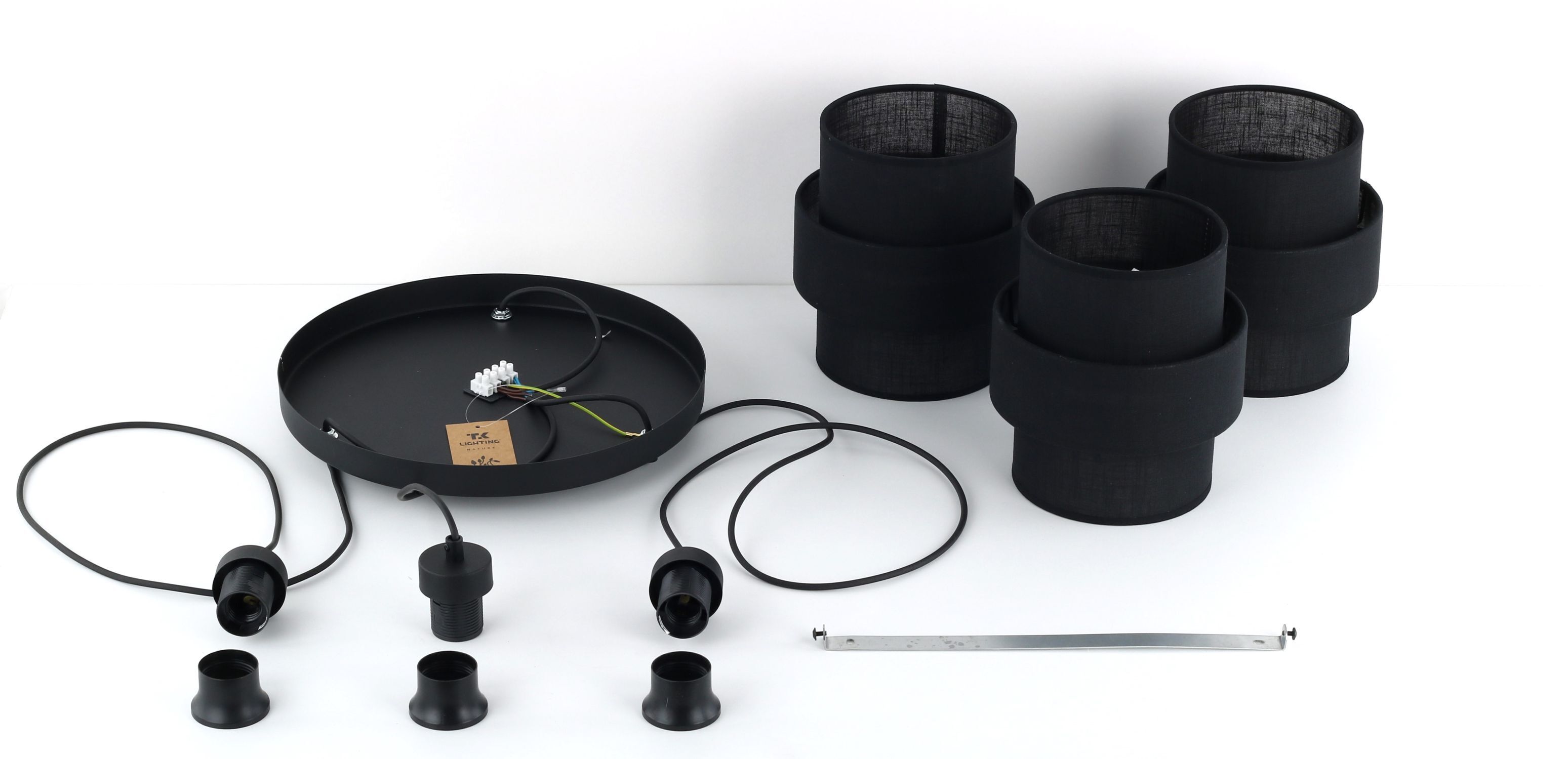 le111302-pendelleuchte-haengelampe-3-flammig-stoff-metall-e27-verstellbar-schwarz-esstisch-7 Beleuchtung, Lampen, Pendel, Kabel, Schwarz
