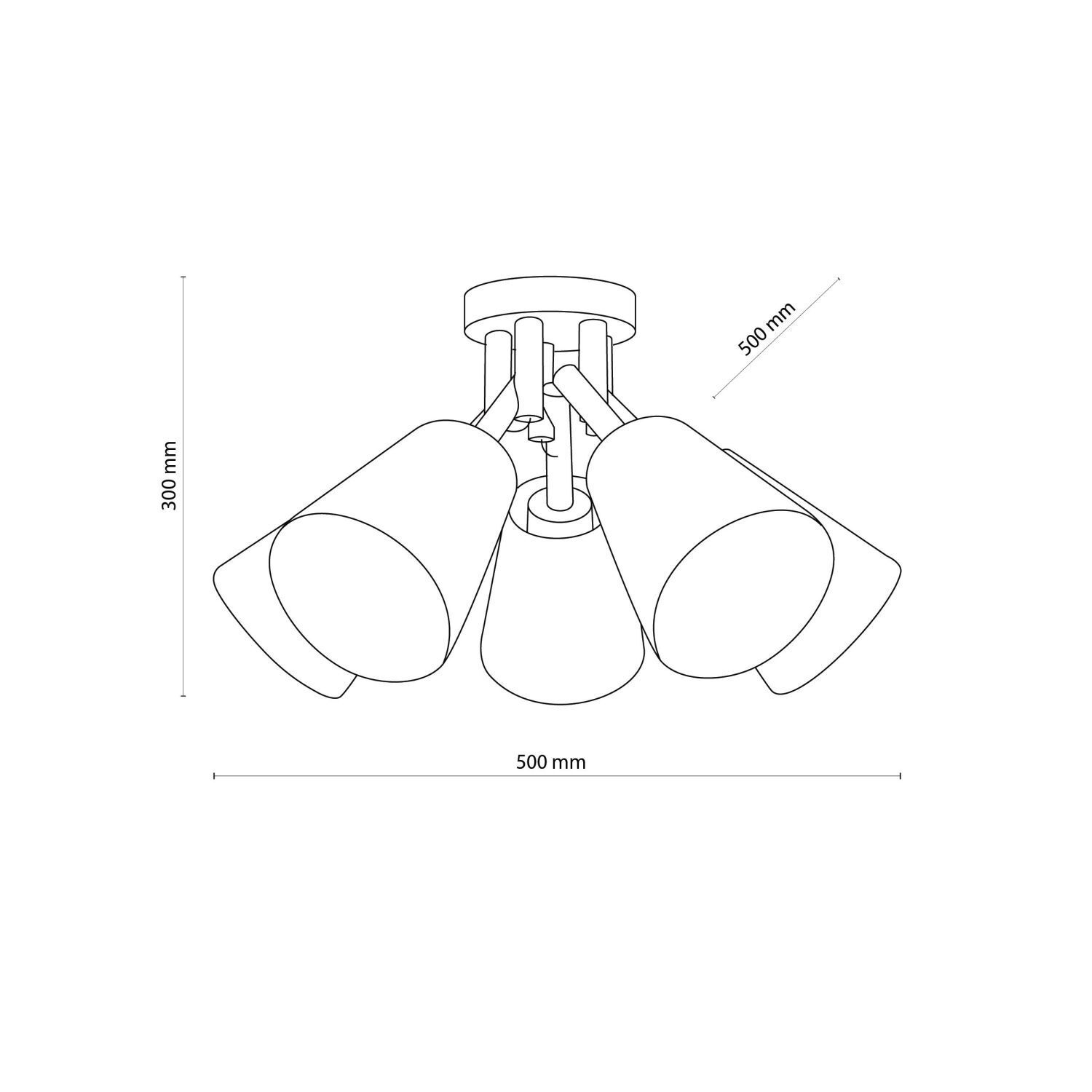 Deckenlampe Skandinavisch Ø 50 cm Leinenschirm VAIO