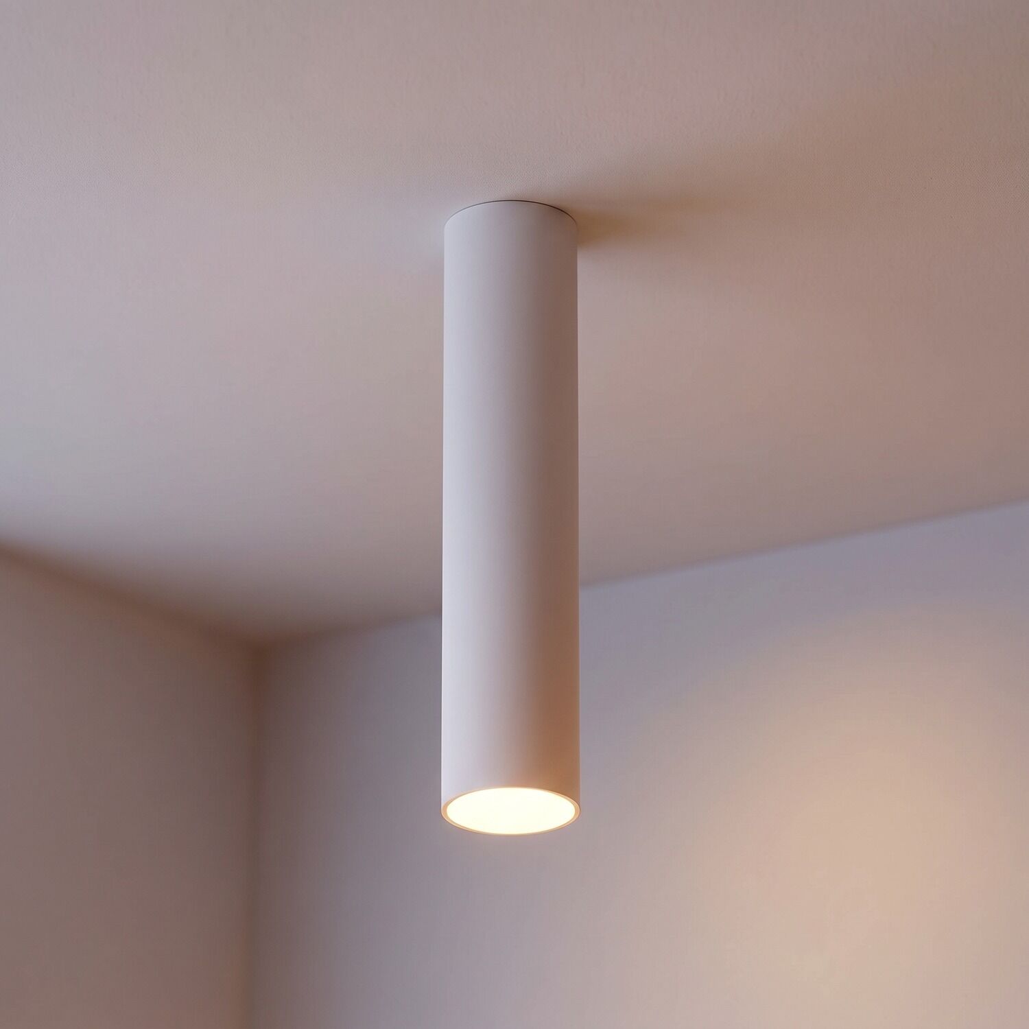 spots-flurbeleuchtung-flurlampe-metall-leuchte-roja-1x-gu10-r35-bis-10-w-weiss-metall-no10734-02 Pendelleuchte, zylindrisch, weiß, Deckenleuchte, minimalistische Lampe