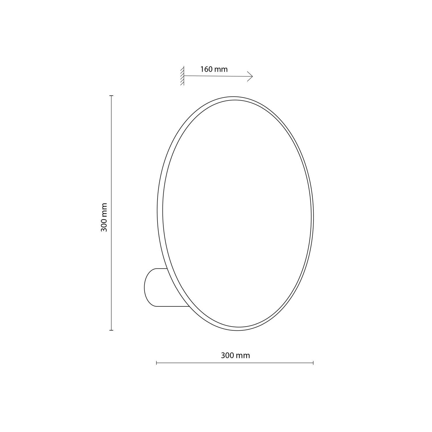 Wandleuchte Stoff Holz rund indirektes Licht E27 Braun Ø 36 cm Oval