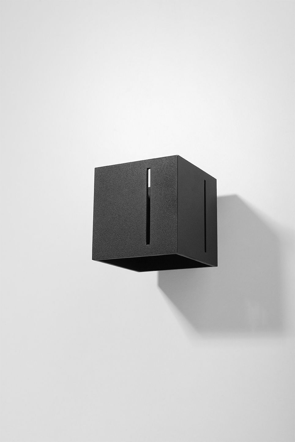 Up Down Applique Noir L:10cm carré Aluminium