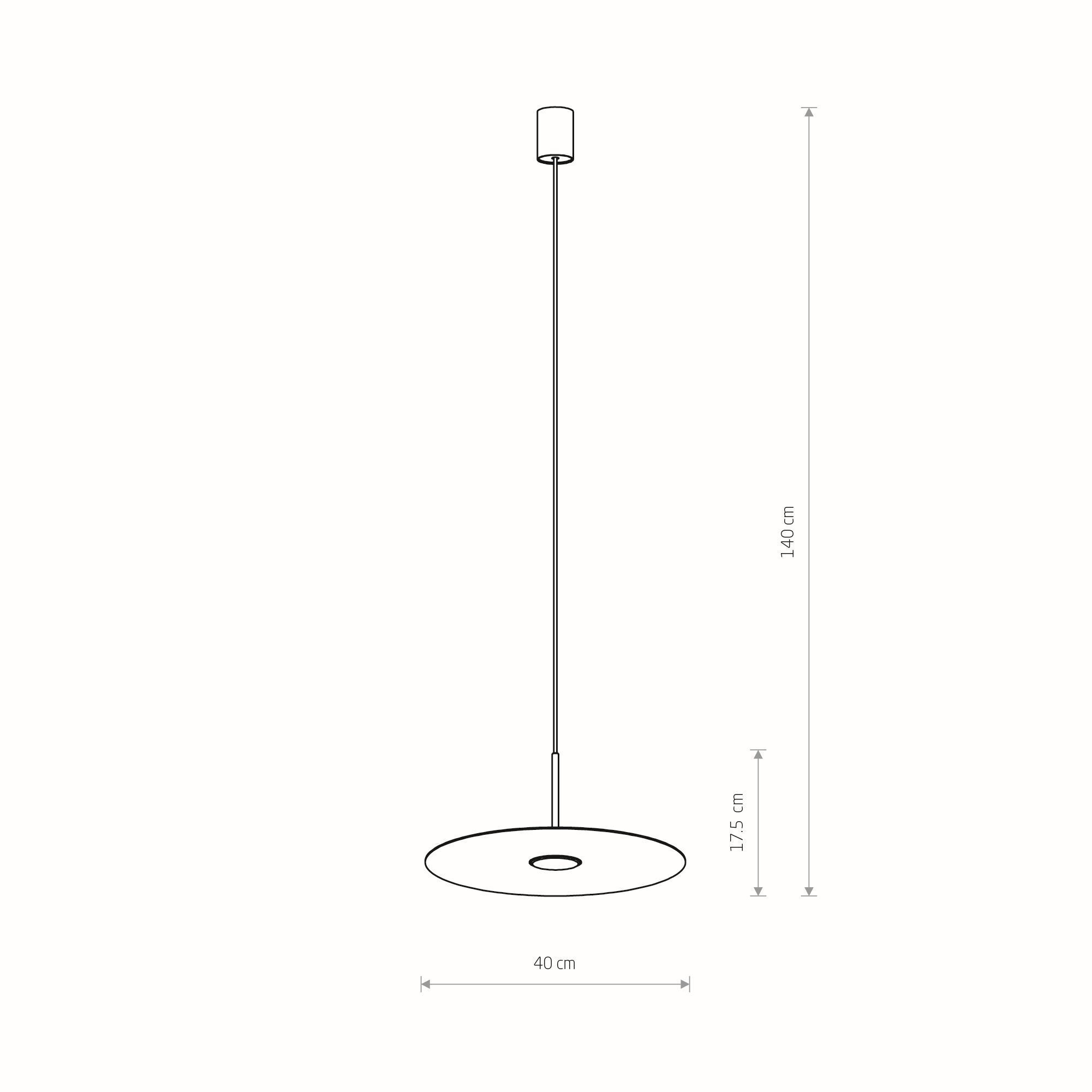 Pendelleuchte, Lampe, Deckenleuchte, Kreis, 40cm
