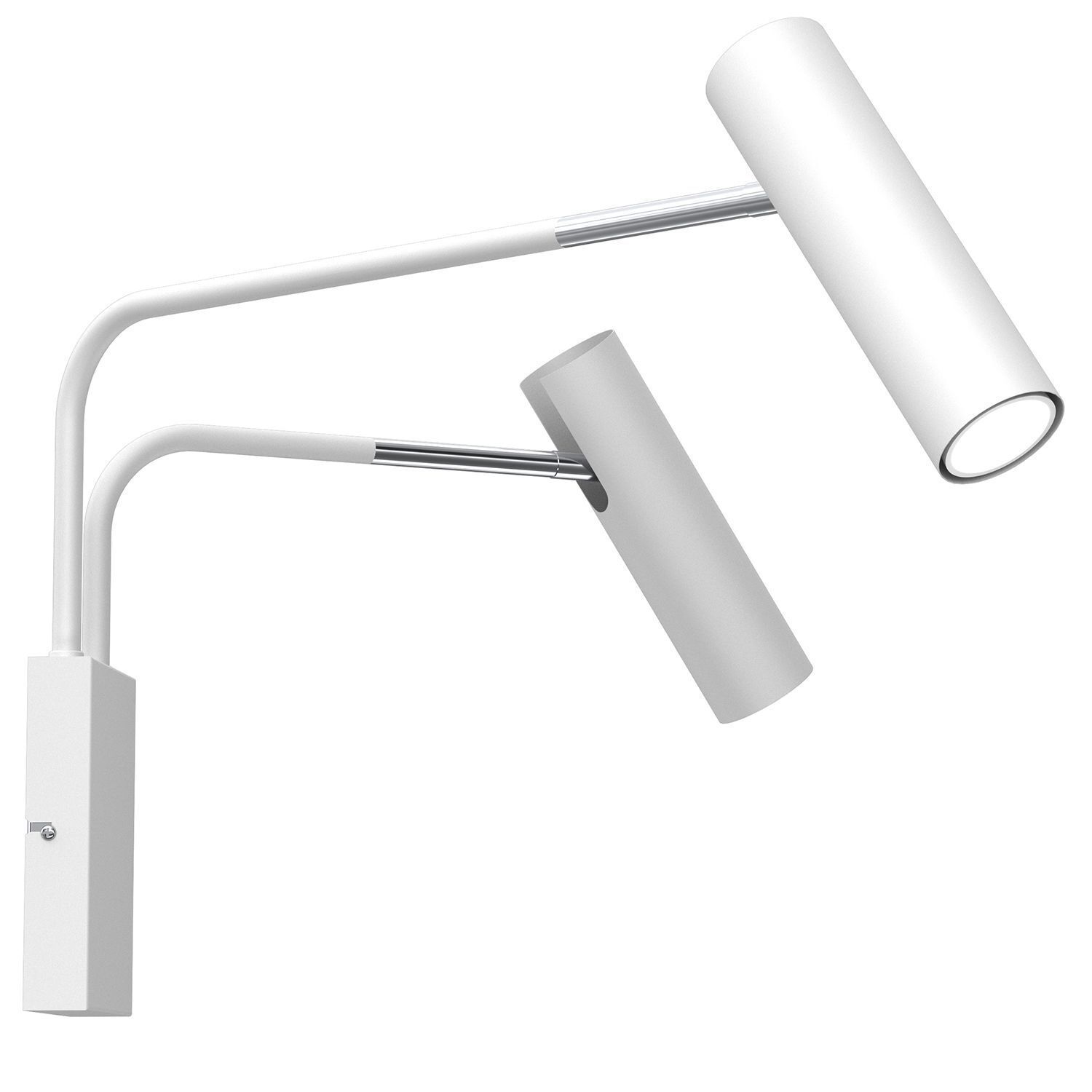 Wandspot Weiß Grau Chrom Metall GU10 B:60 cm flexibel