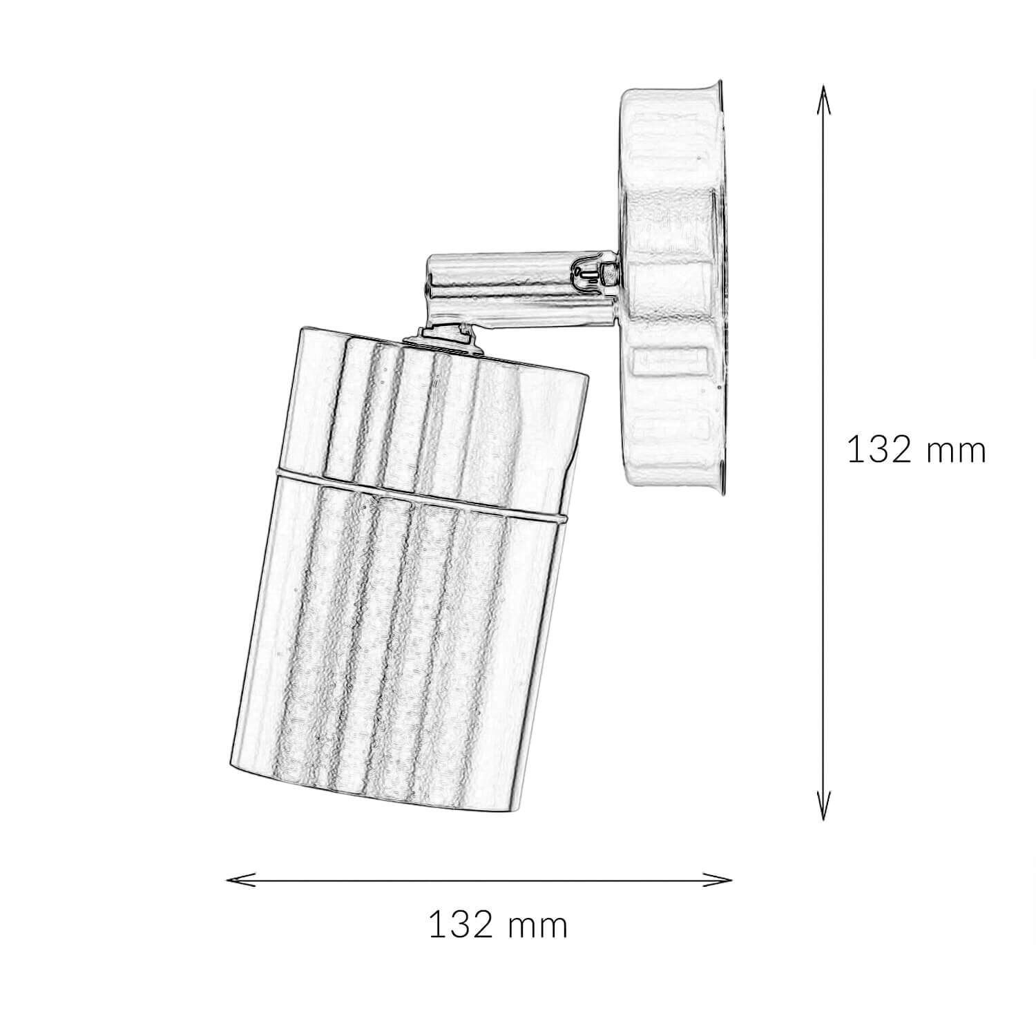 Spot Lampe außen Edelstahl IP44 GU10 Haus Wand COLLINS