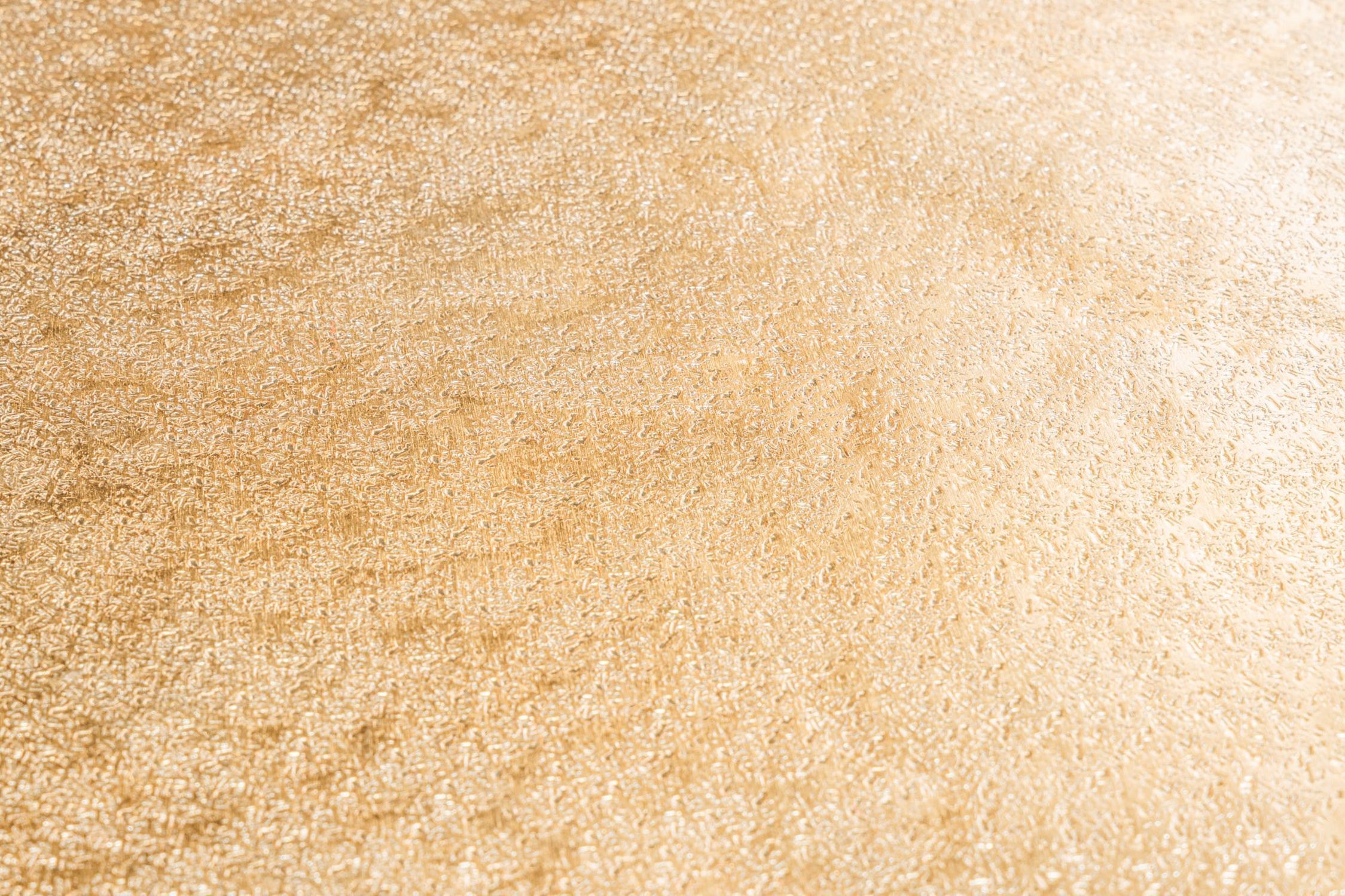 Couchtisch Metall in Gold 68 x 68 cm Handarbeit Textur, Fußboden