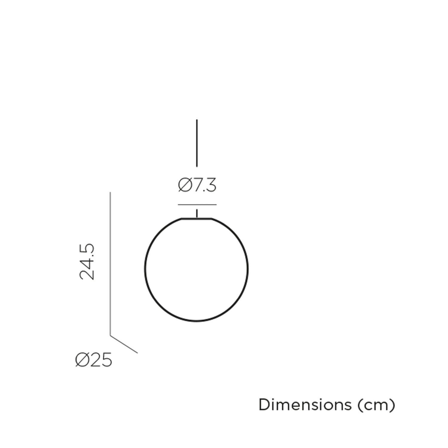 Lampe LED à suspendre à l'extérieur IP44 Ø 25 cm Blanc Boule 3000-6500 K Lampe LED à suspendre à l'extérieur IP44 Ø 25 cm Blanc Boule 3000-6500 K