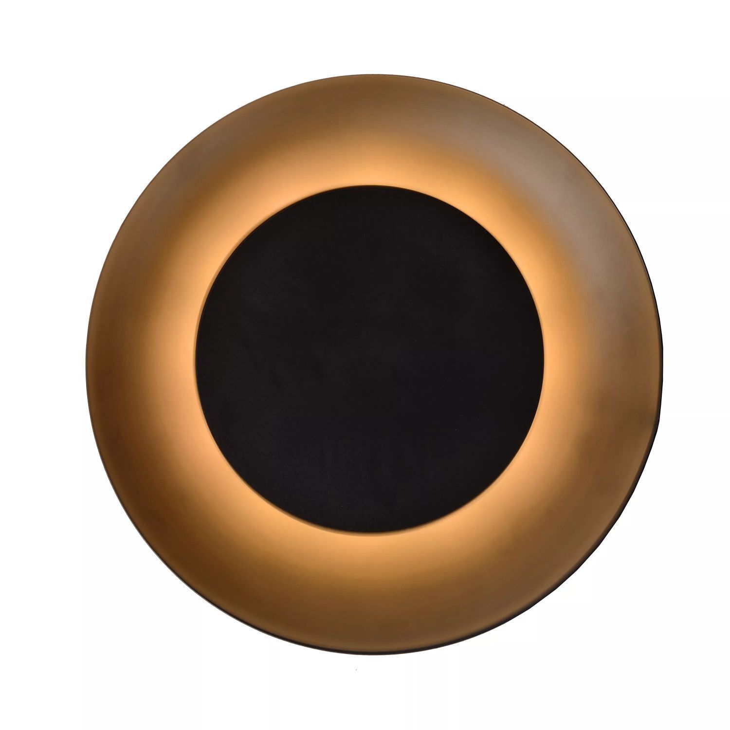 LED Deckenleuchte Metall Schwarz Ø21 cm rund 2700 K Bronze, Teller