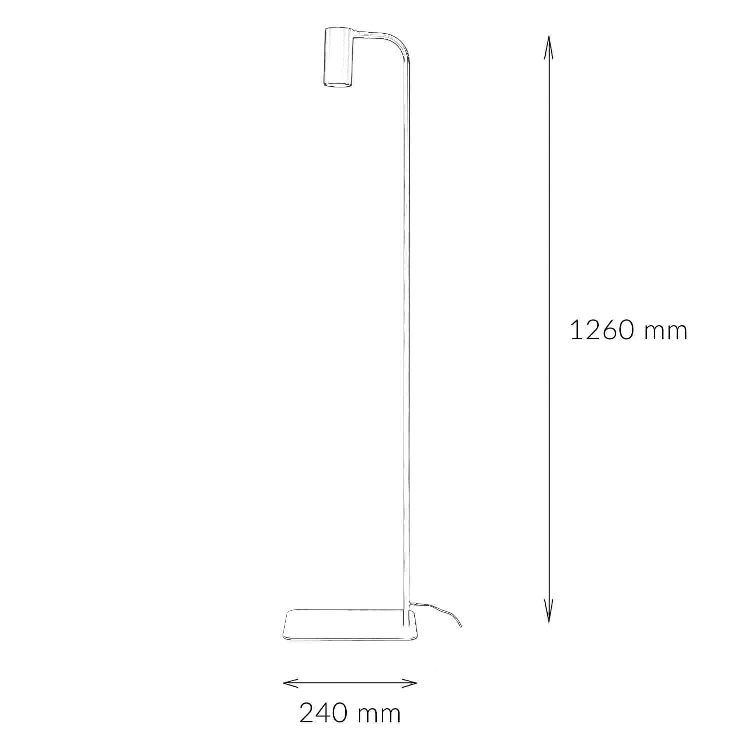 Kleine Stehlampe Weiß 124cm Modern flexibel GU10 Metall