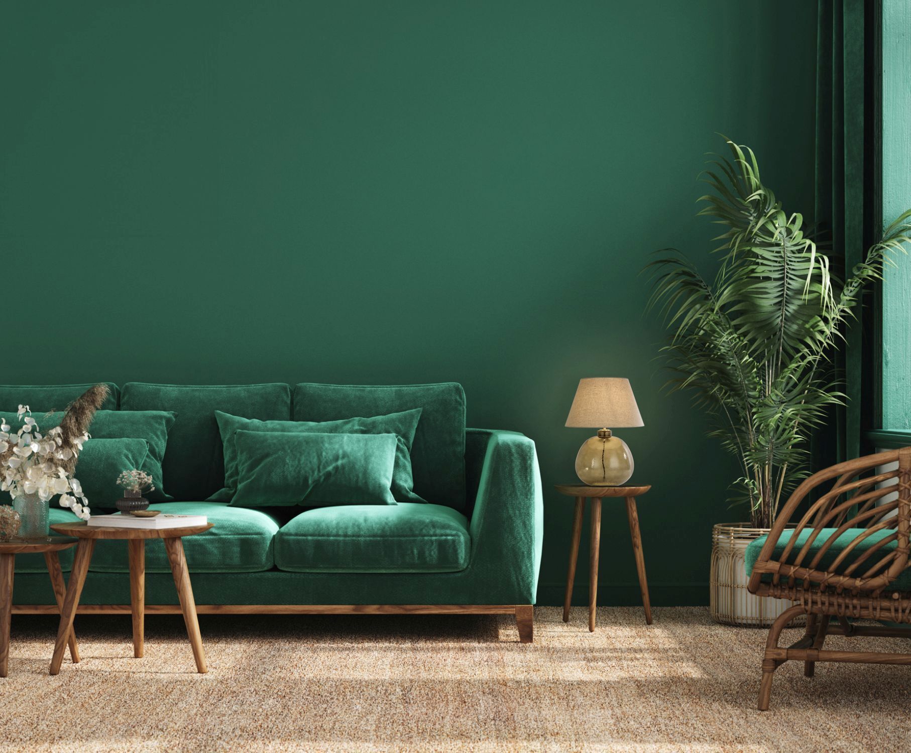 Nachttischleuchte Glassockel Stoffschirm E27 56,5 cm Couch, Wohnzimmer, Lampe, Dekoration für Zuhause, Innenarchitektur