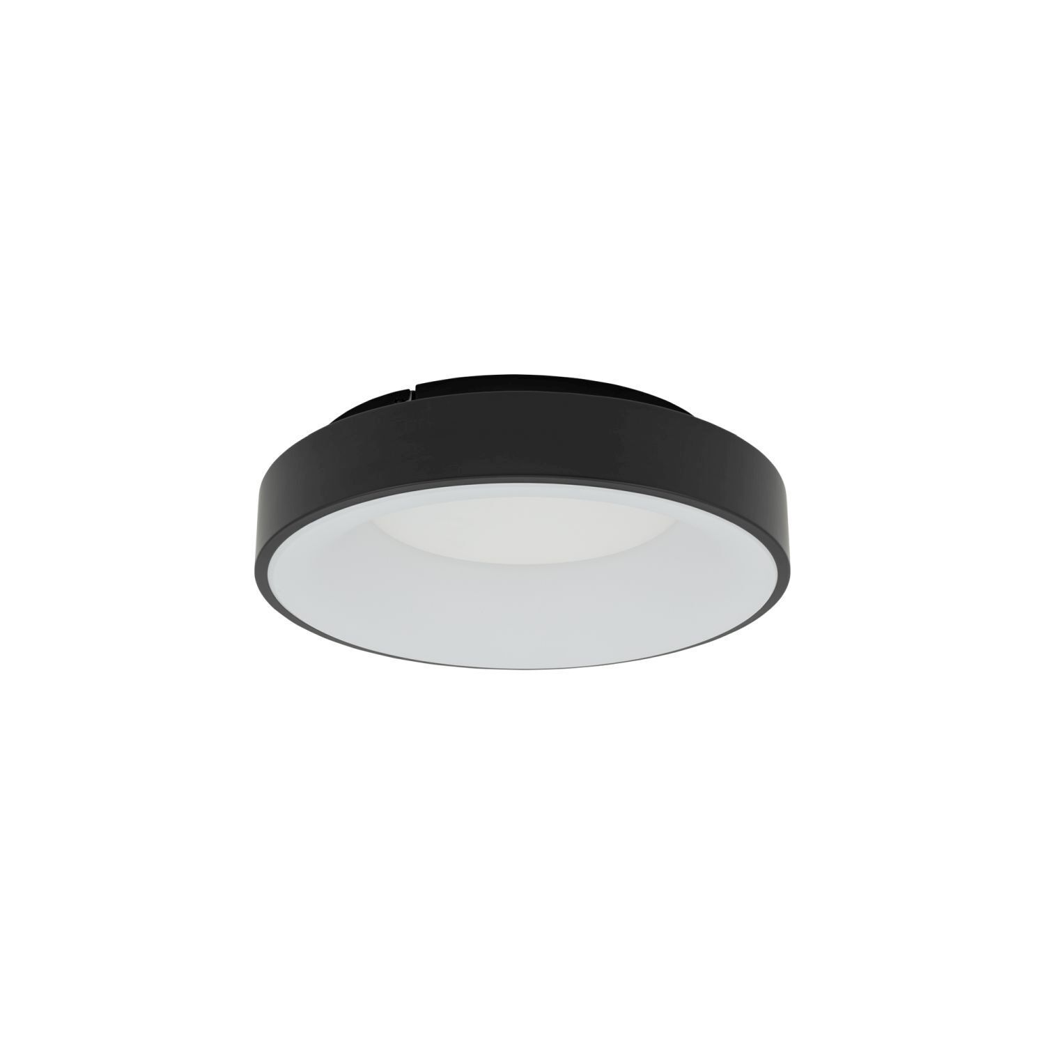 Plafonnier rond à LED noir Ø38 cm confortable et peu éblouissant