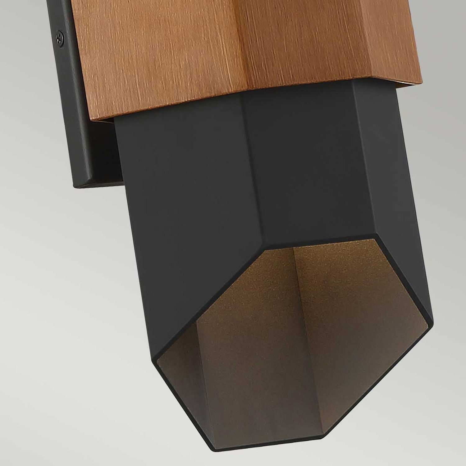 wooden, wood veneer, metal frame, black finish, angular shape