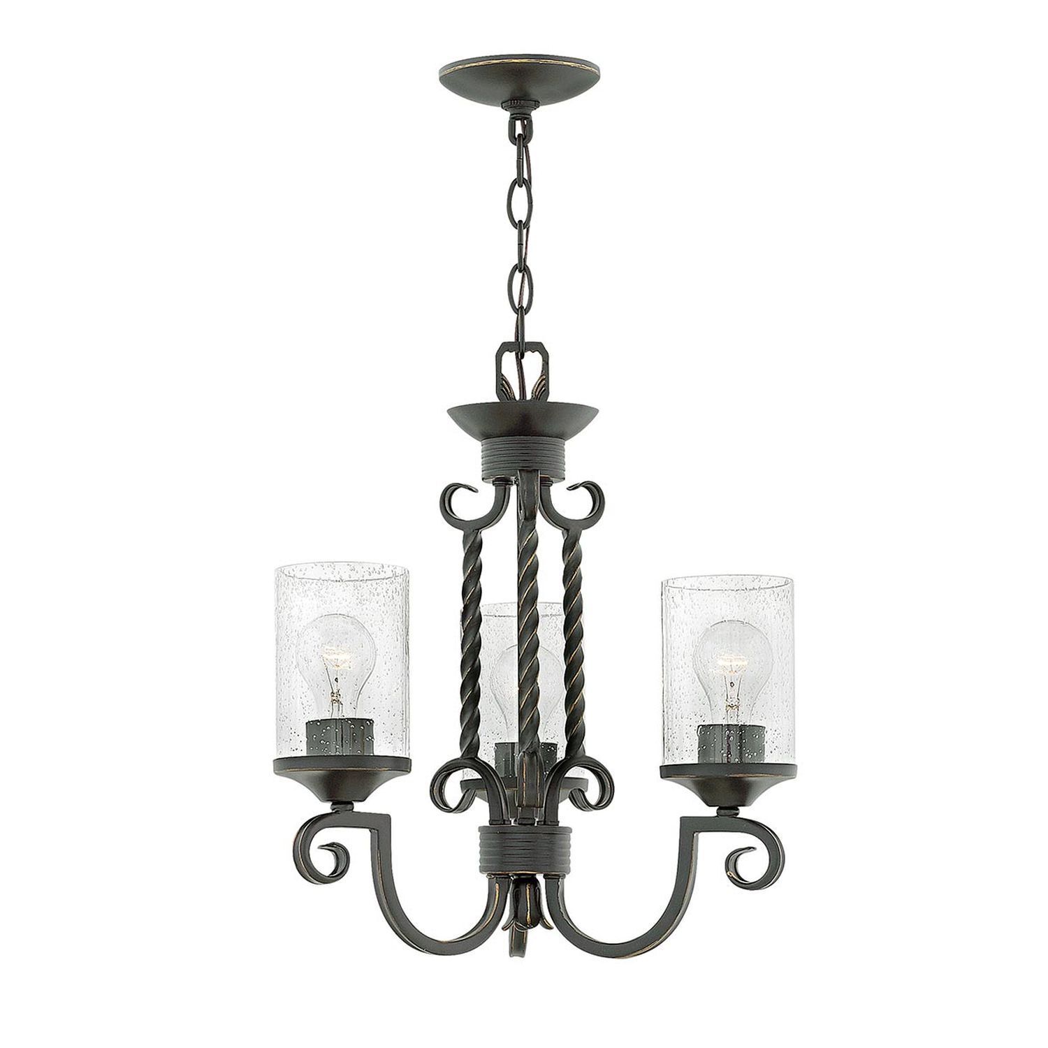 Kronleuchter mit Schirm B: 42,2 cm Schwarz Antik Rustikal Kronleuchter, Chandelier, Hängeleuchte, Metall, Glasfassungen