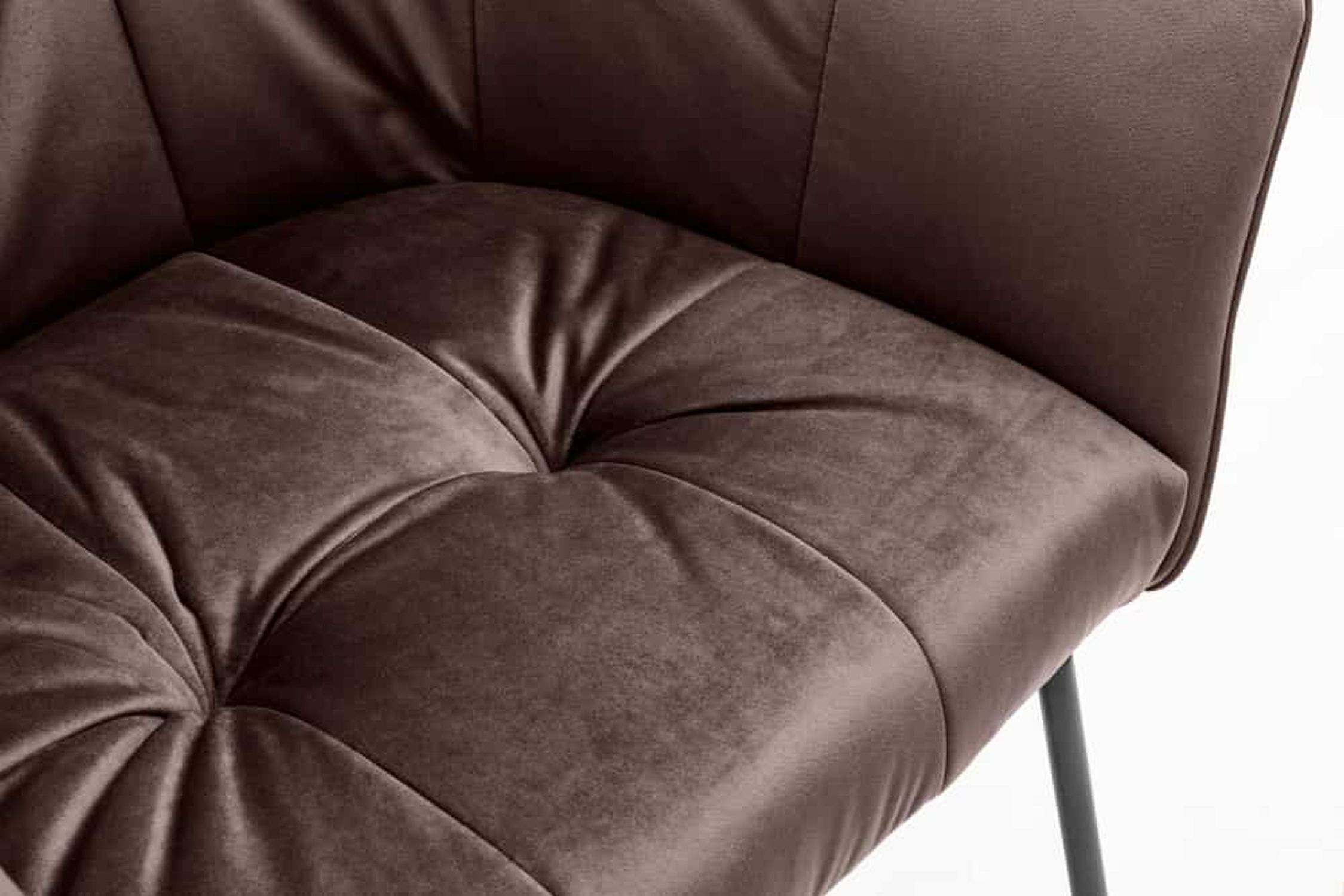 Chaise de salle à manger velours métal brun noir avec accoudoirs Kissen, Dekoration für Zuhause, Mobiliar, Stuhl