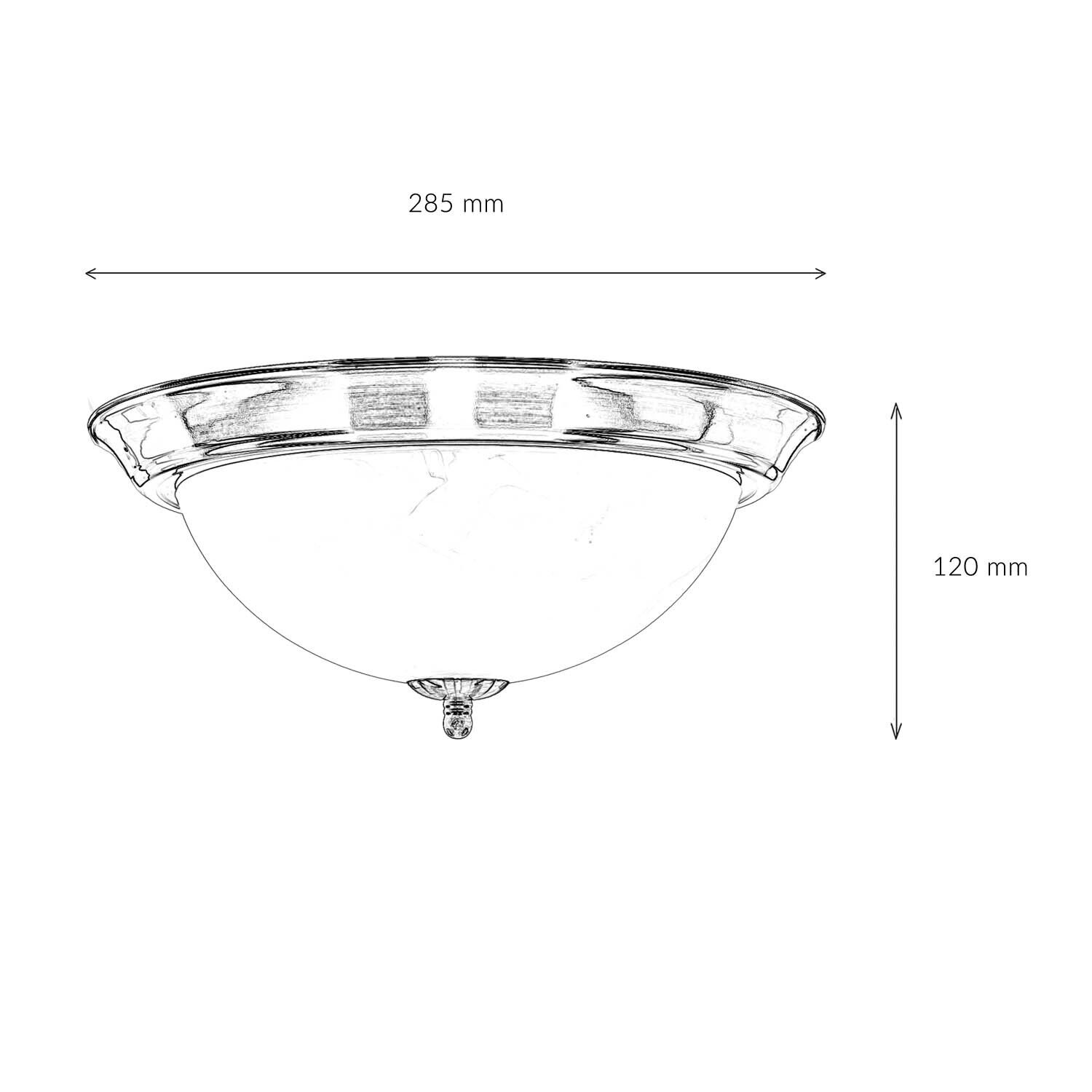 Elegante Deckenlampe Wohnzimmer Jugendstil 2xE27 TOP