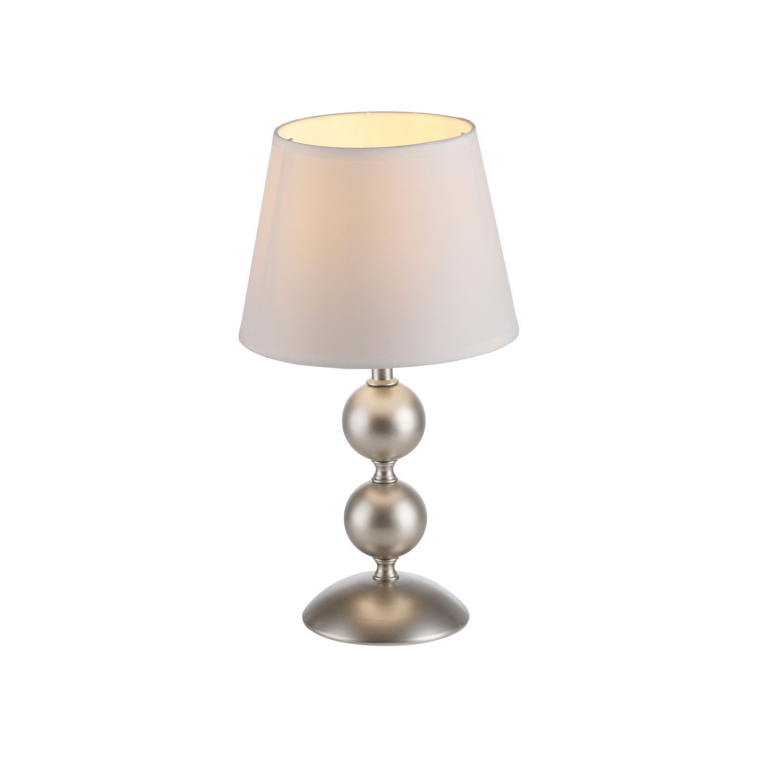 Tischlampe Stoffschirm Metall Creme Bronze 36 cm E27 Lampe, Tischlampe, Lampenschirm