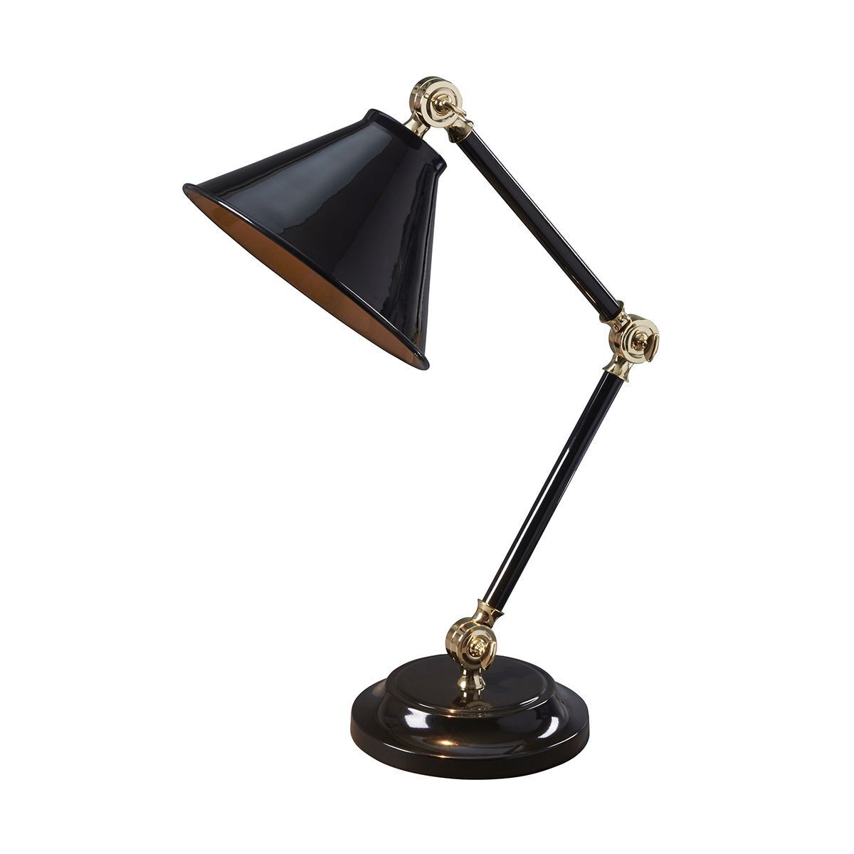 Lampe de bureau élégante noire réglable