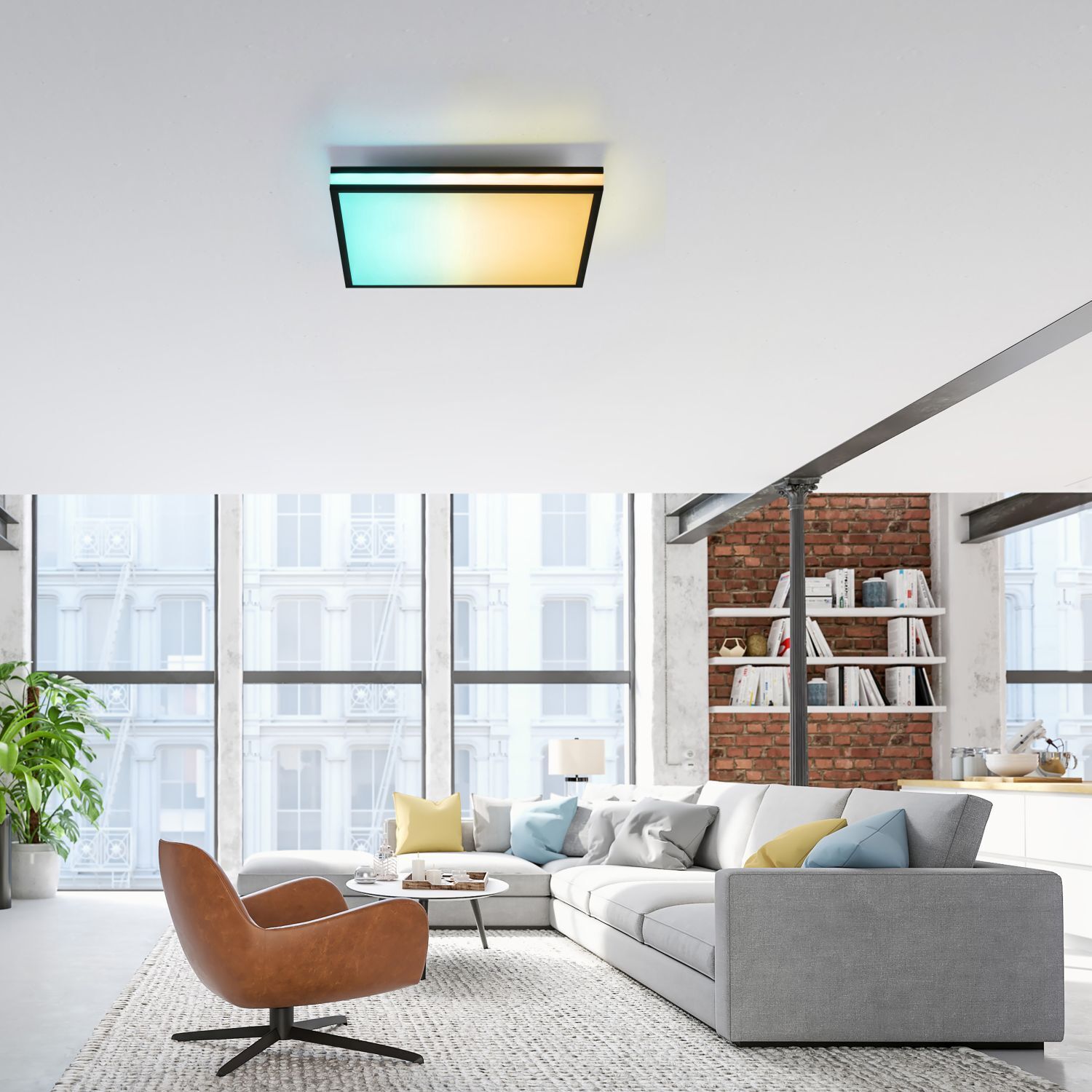 LED Deckenlampe dimmbar 2700-5000 K B:45 cm blendarm