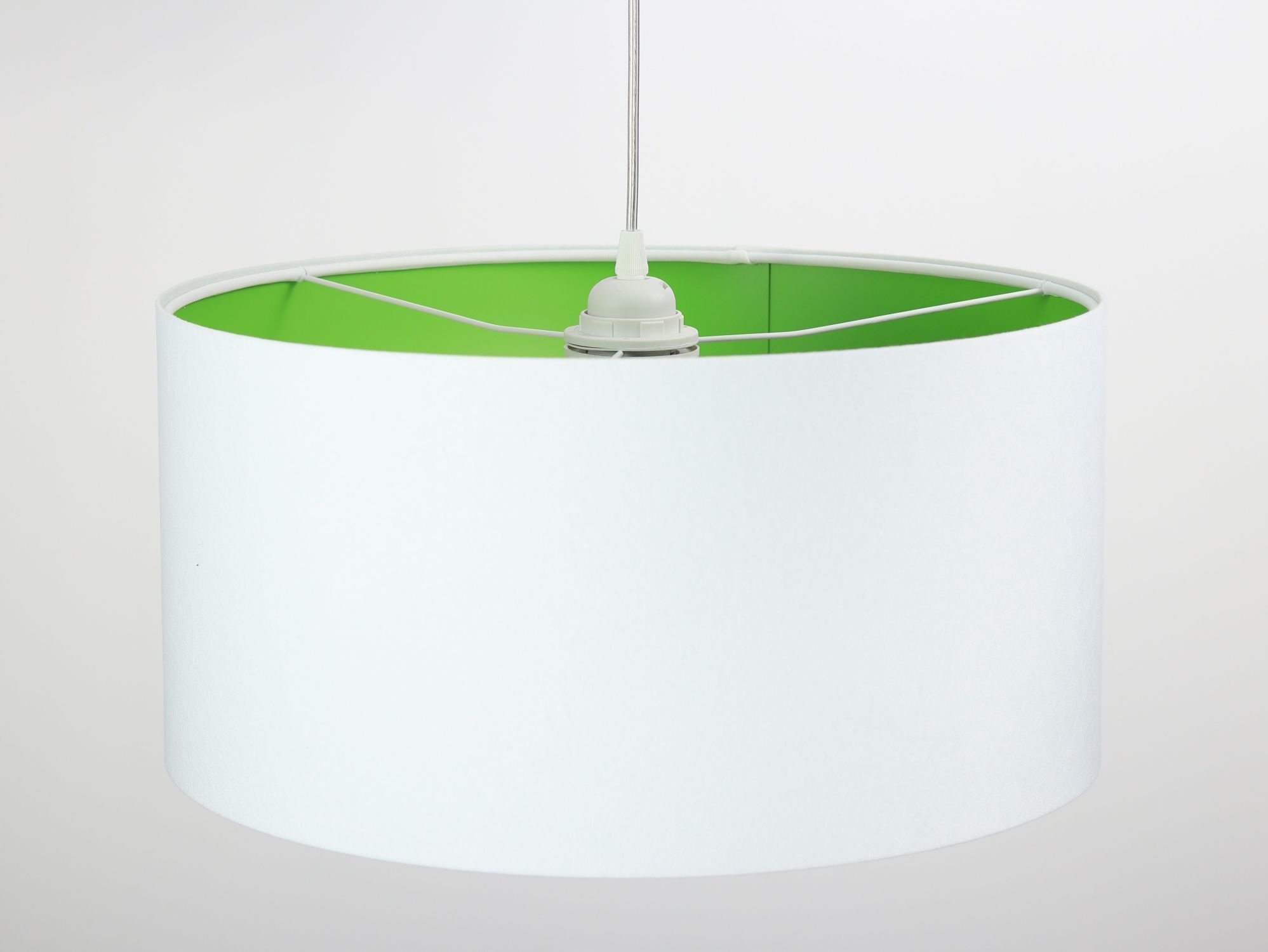 Salon Lampe à suspendre Blanc Vert Tissu rond Rétro