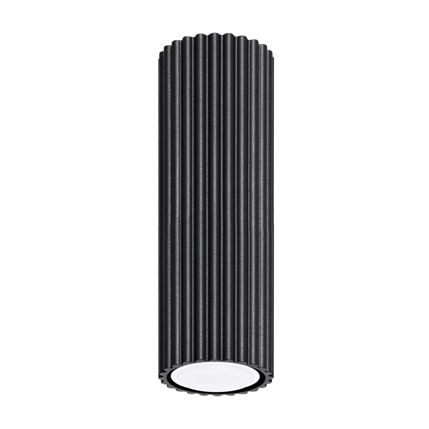 Deckenlampe Aufputz Ø 6,5 cm H: 20 cm Schwarz GU10 Aluminium
