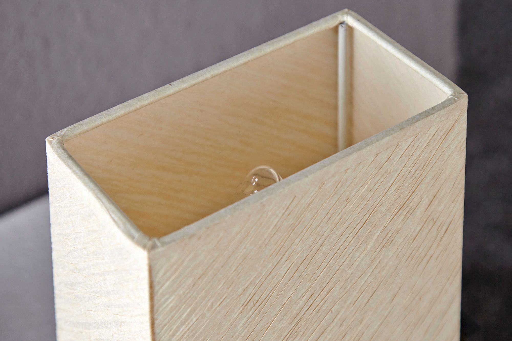 Noble lampe de table papier Bauhaus angulaire 25cm Schublade, Mobiliar, Sperrholz, Holz, Kiste