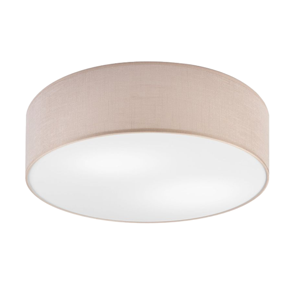Deckenleuchten Stoff Deckenlampe, Schirm, Beige, Rund, LED-Baldachin