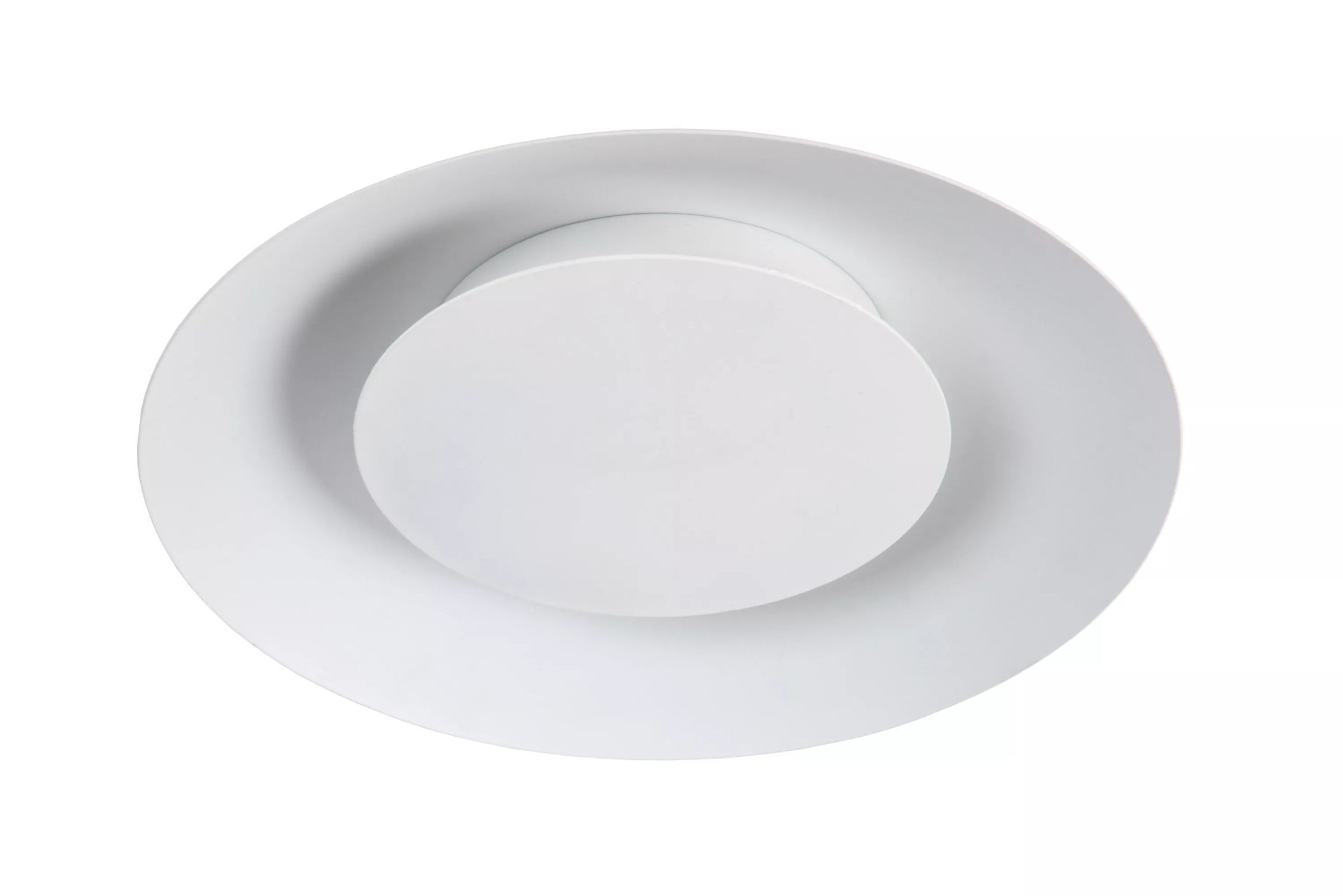 LED Deckenlampe Metall Weiß Ø34 cm indirekt 12 W 2700 K