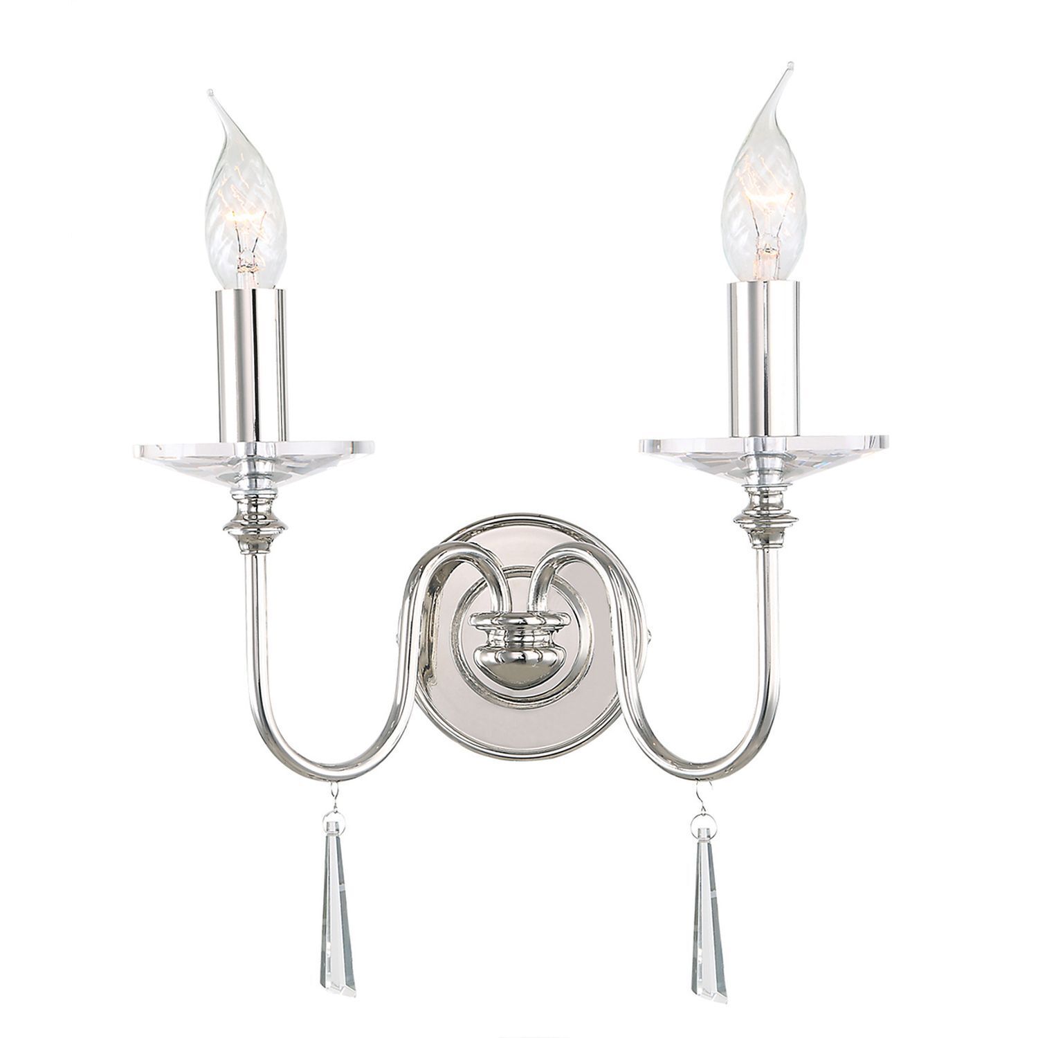 Wandleuchte CANDELA 6 in Nickel 2-flmg Wand Lampe