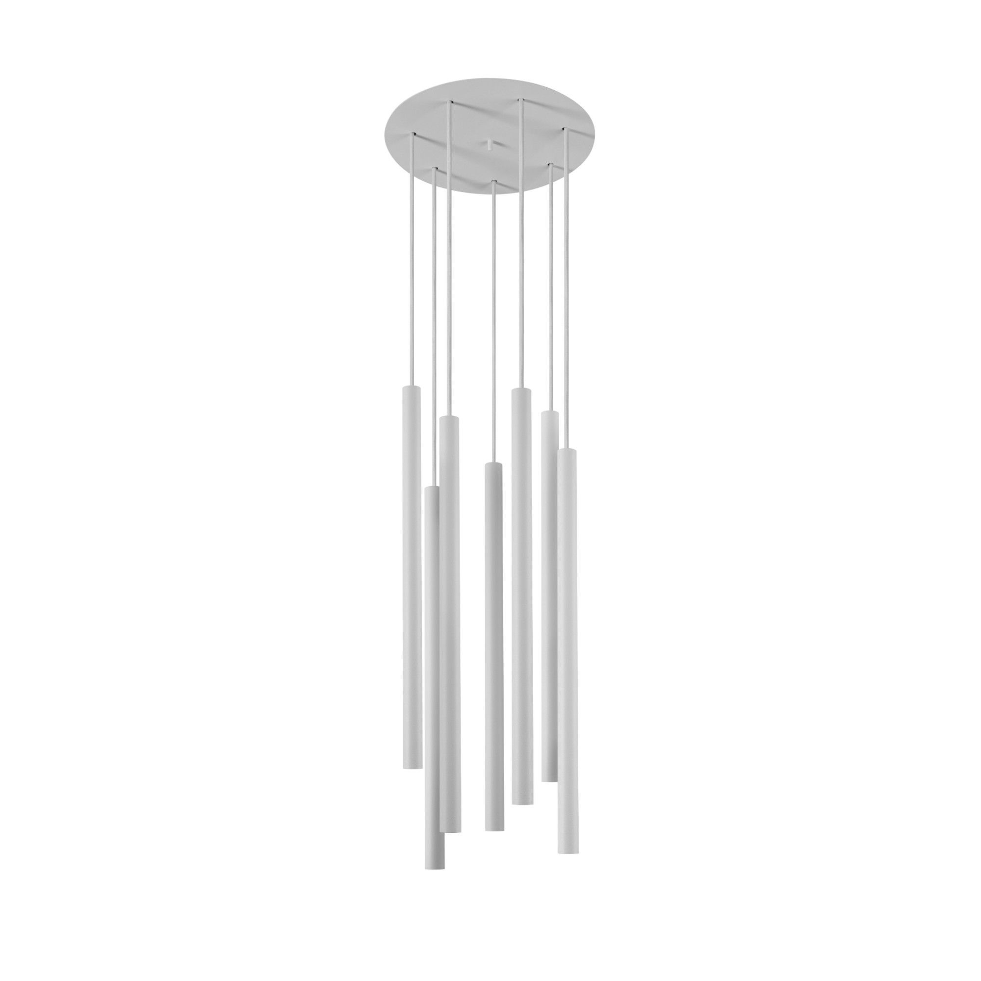 Pendellampe, Hängeleuchte, Deckenleuchte, Metallstangen, Weiß