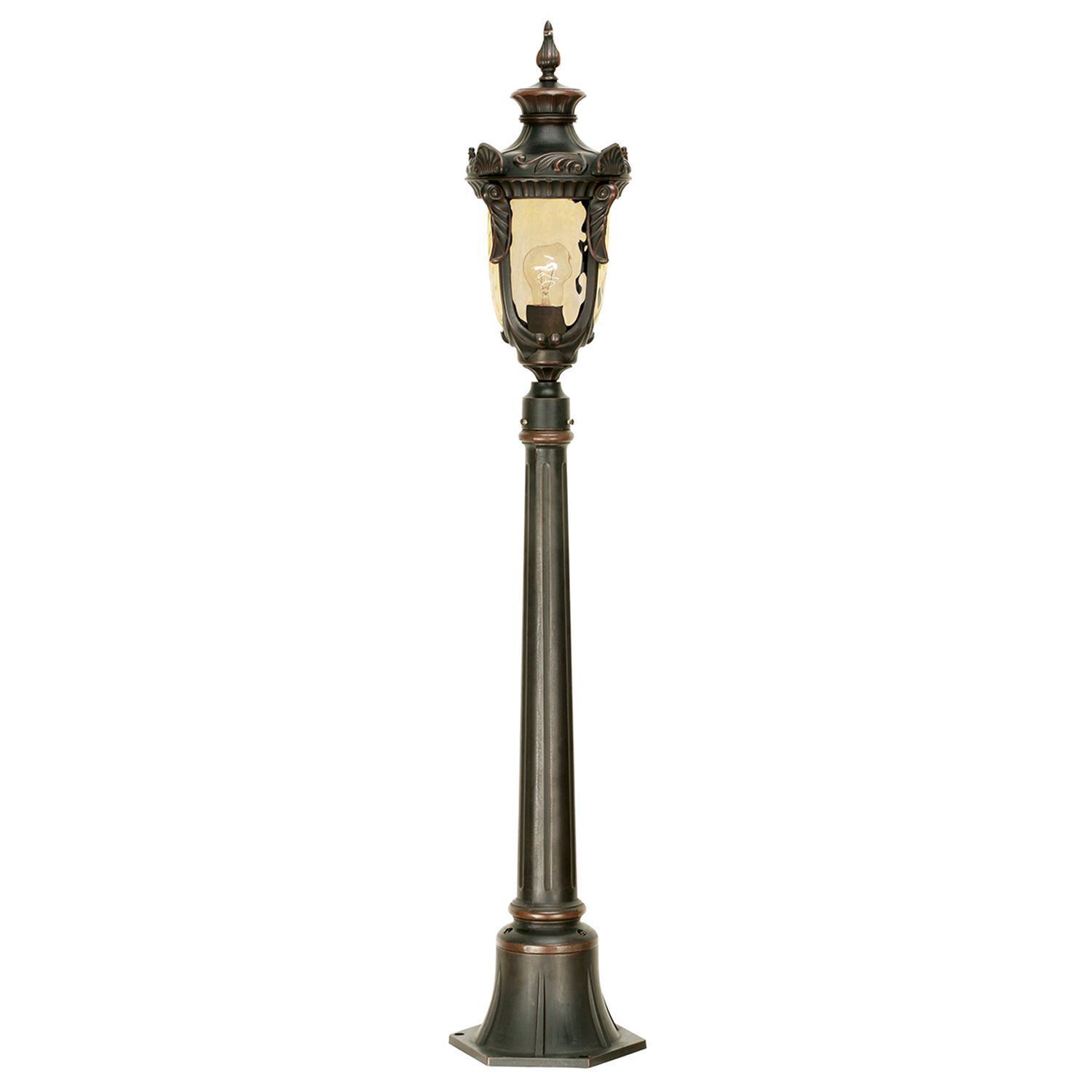 Lampe d'allée rustique AMY 116,5cm de haut en bronze