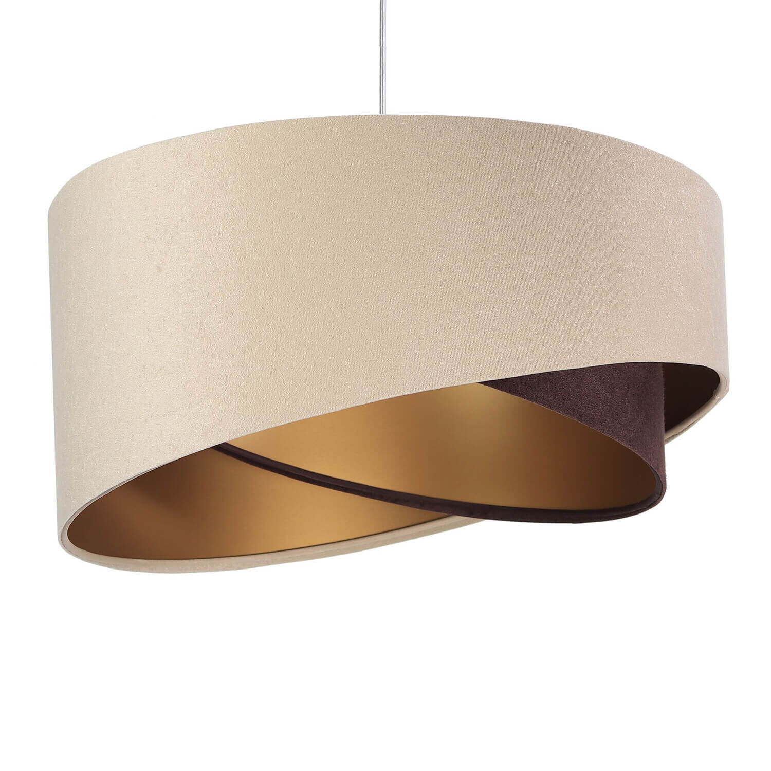 Hängeleuchte Beige Gold Braun Esstisch Lampe