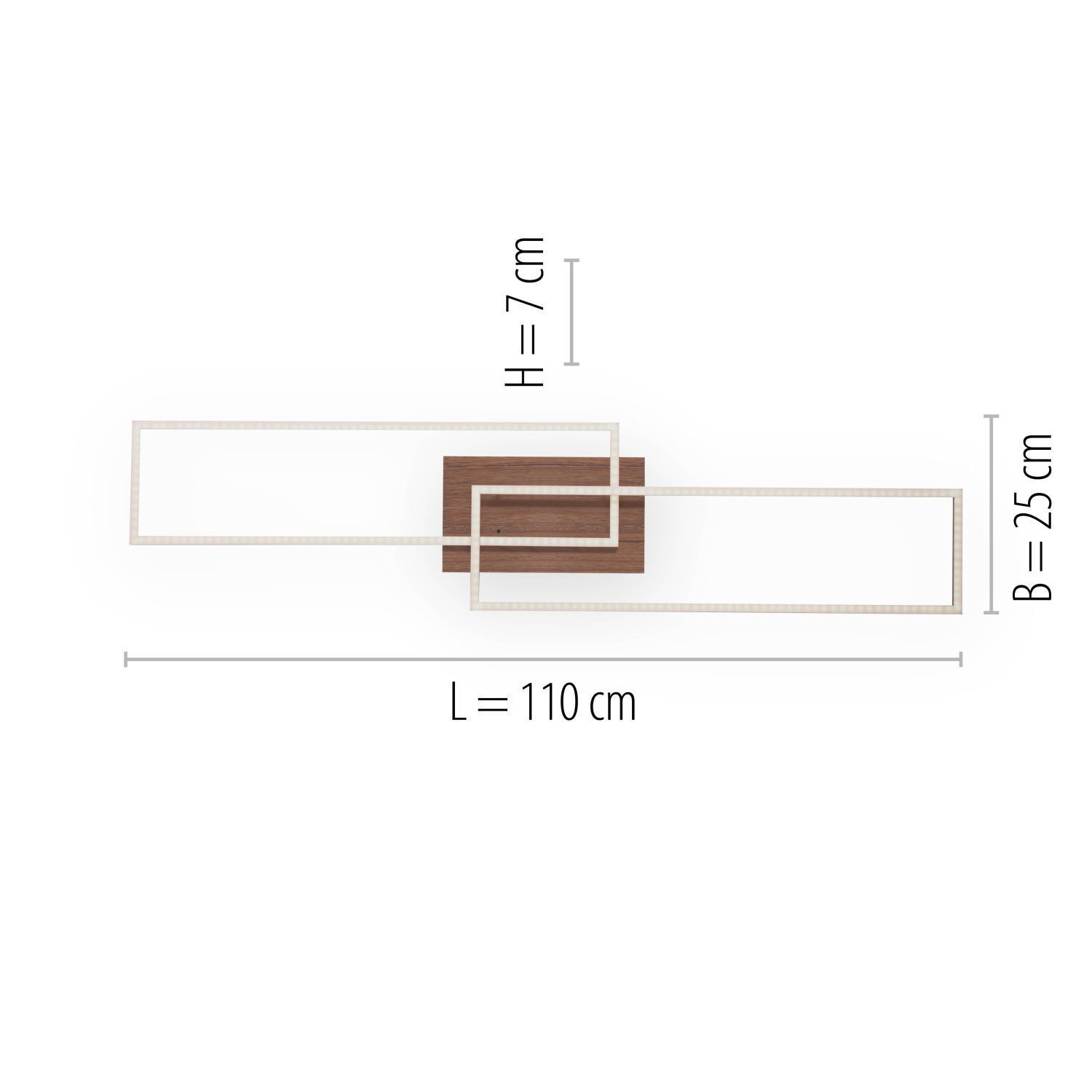 Lampe de plafonnier LED à intensité variable L:110 cm 2700-5000 K en naturel