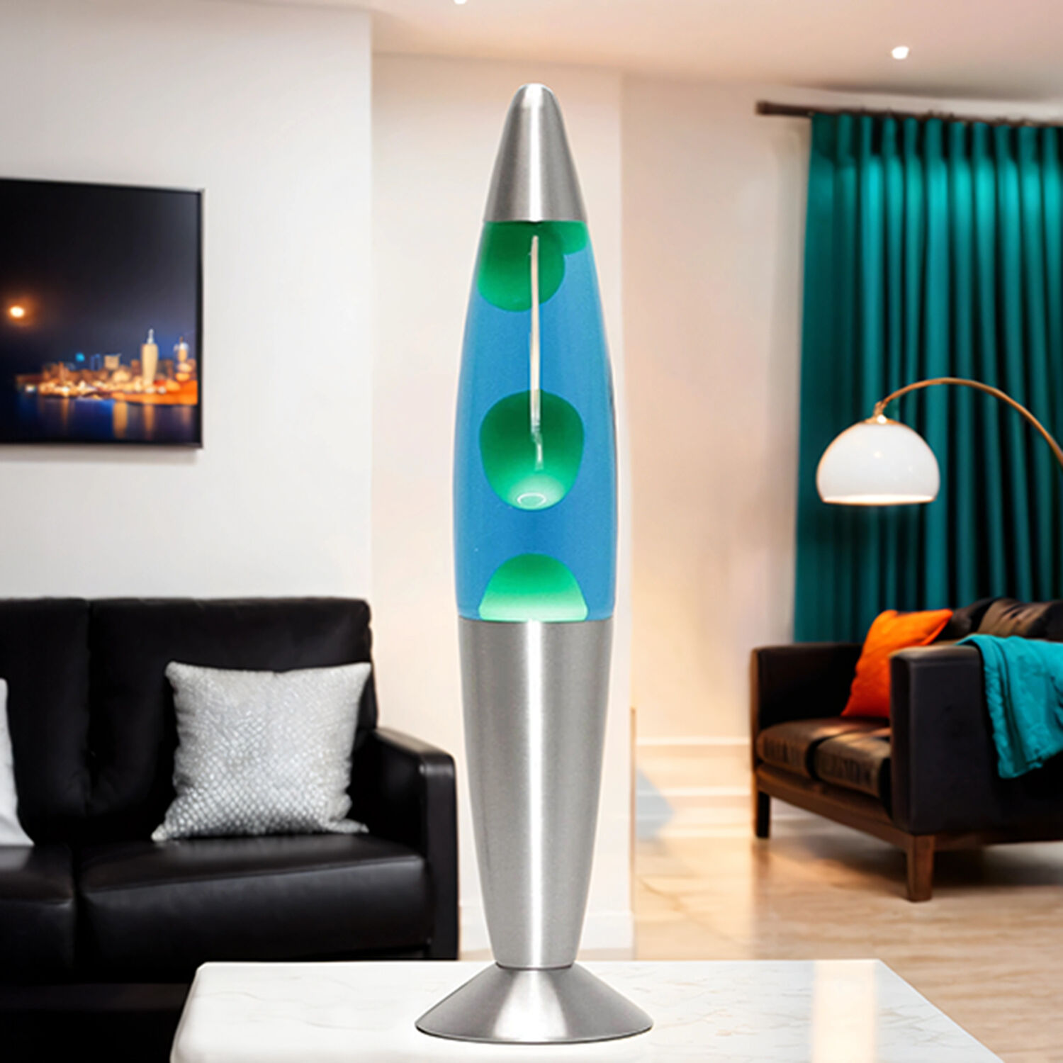 Lampe, Wohnzimmer, Couch, Mörserschale, Stehlampe