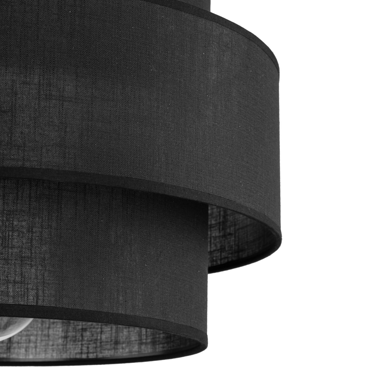 Lampe à suspendre Noir Ø 50 cm H : max. 160 cm Tissu Métal E27