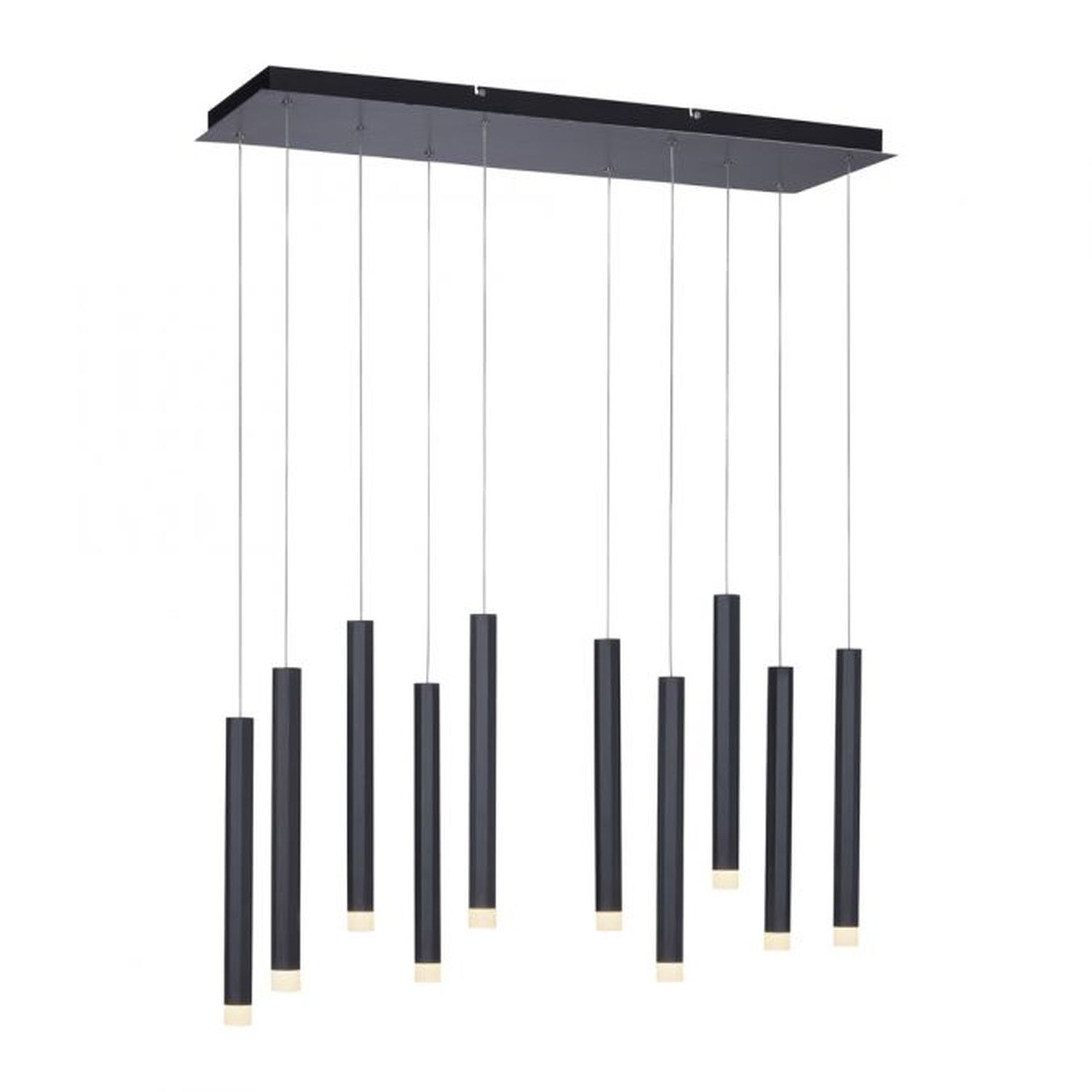 Lampe LED à suspendre métal 3000 K blanc chaud 550 lm noir