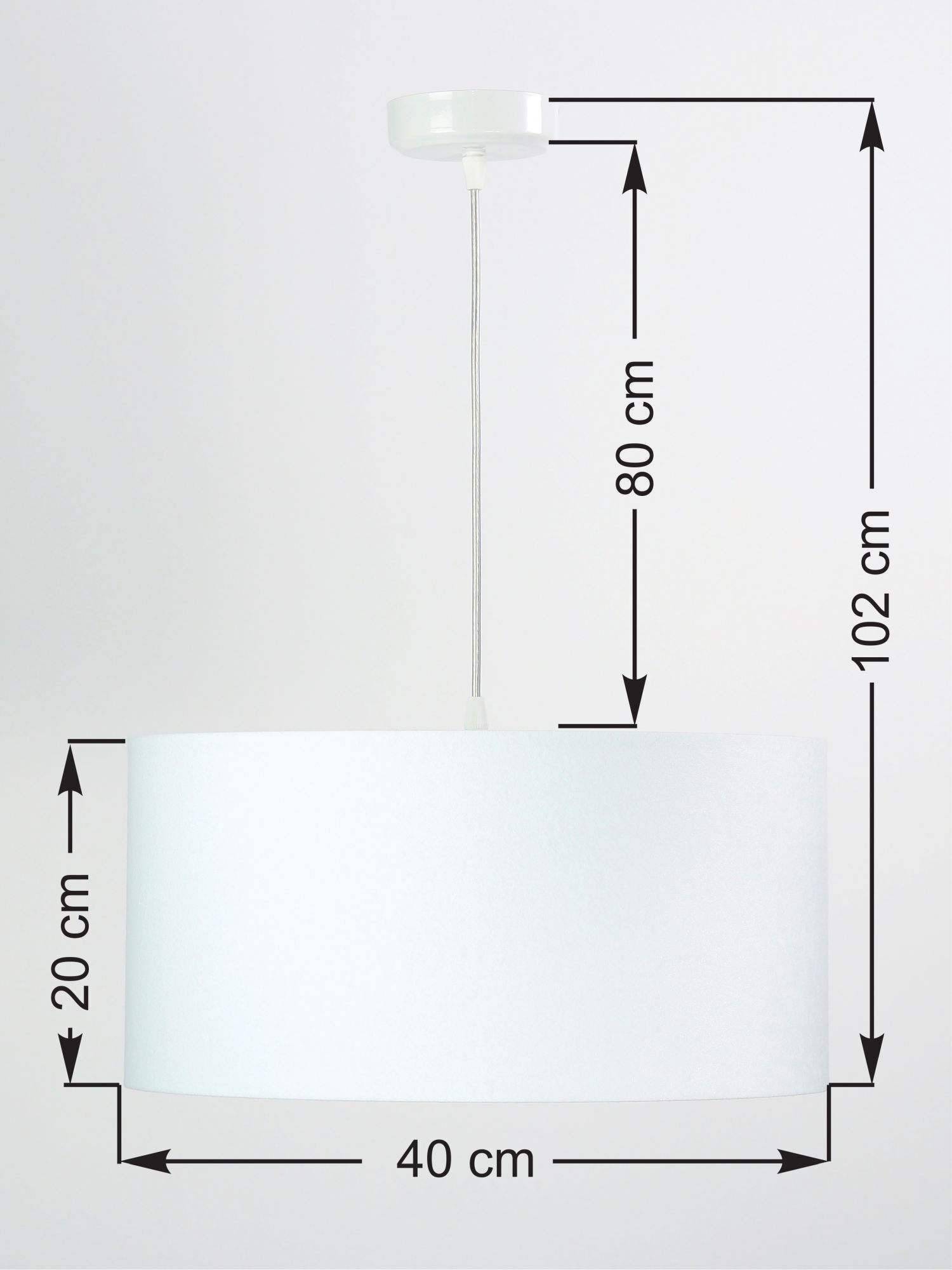 Suspension Blanc Tissu Table de salle à manger ronde Rétro