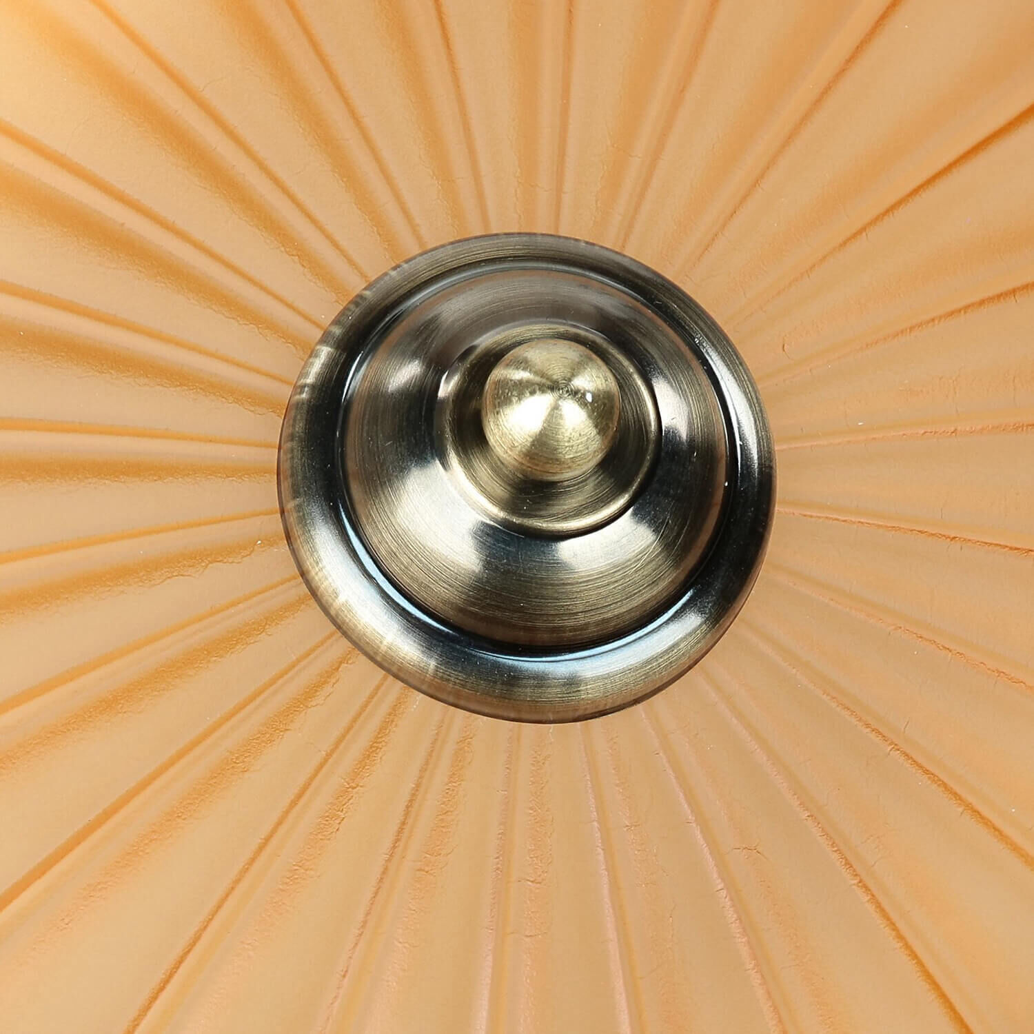 Deckenleuchte Metall Glas 3x E14 Ø 30 cm rund metall, knopf, Türknopf, zentral, punkt