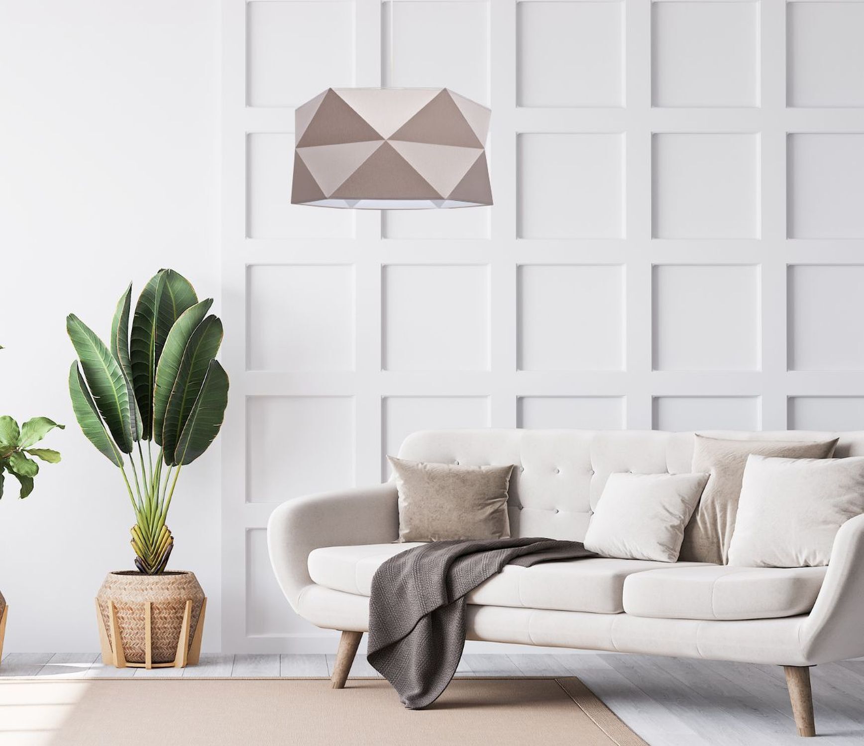 sofa, wohnzimmer, couch, pflanze, leuchte