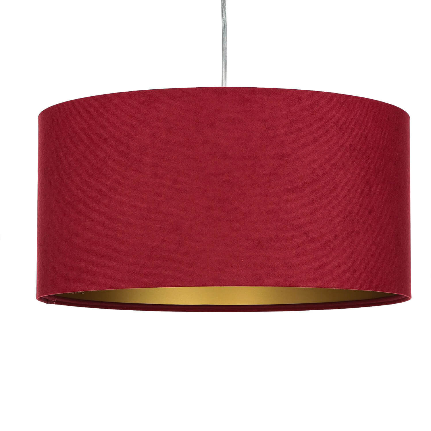 Hängeleuchte Stoff Ø40cm Rot Gold Retro Esstisch Lampe, Lampenschirm