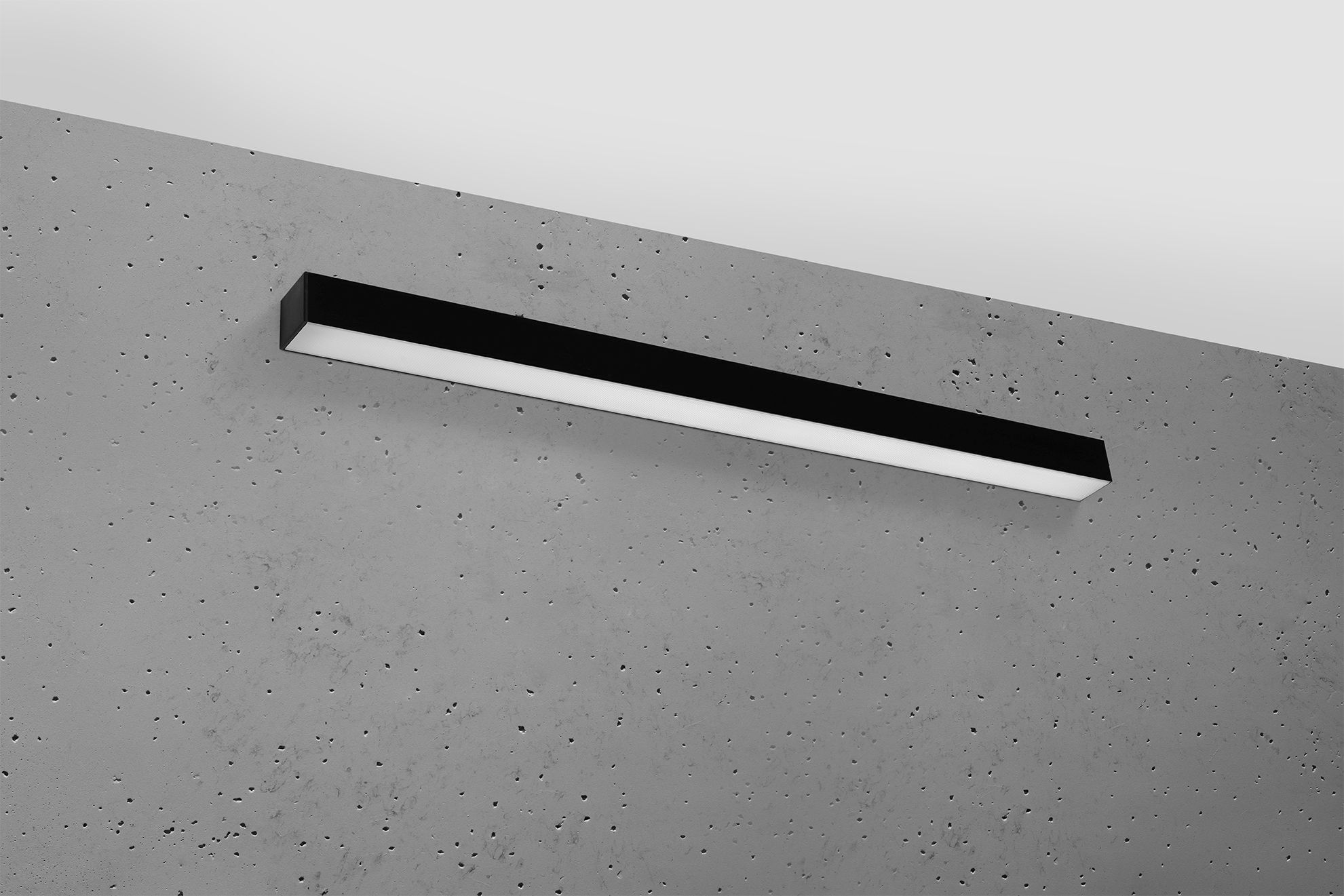 Applique murale LED noire Downlight 90 cm allongée 3000 K