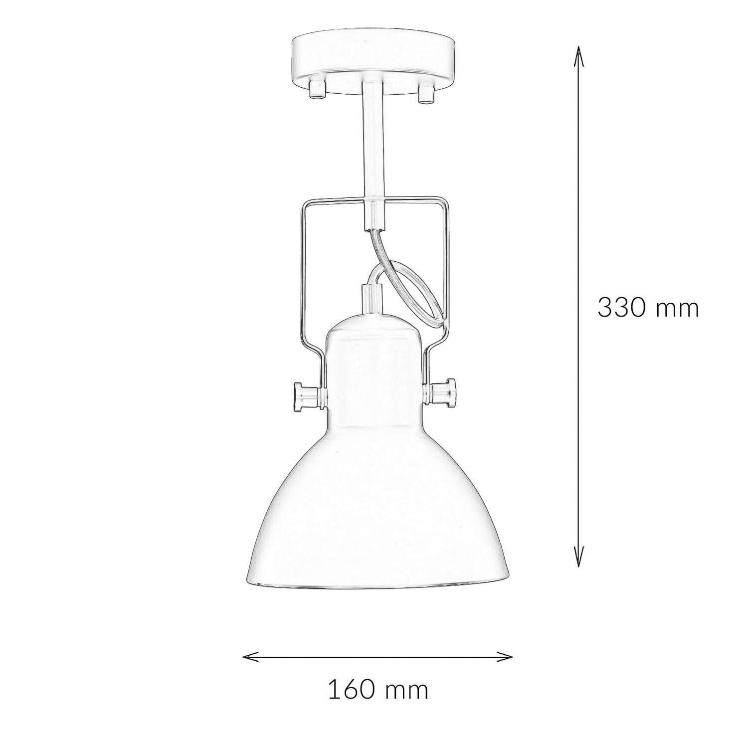 Deckenlampe, Hängelampe, Metallrahmen, Schirm weiß, 220-240V