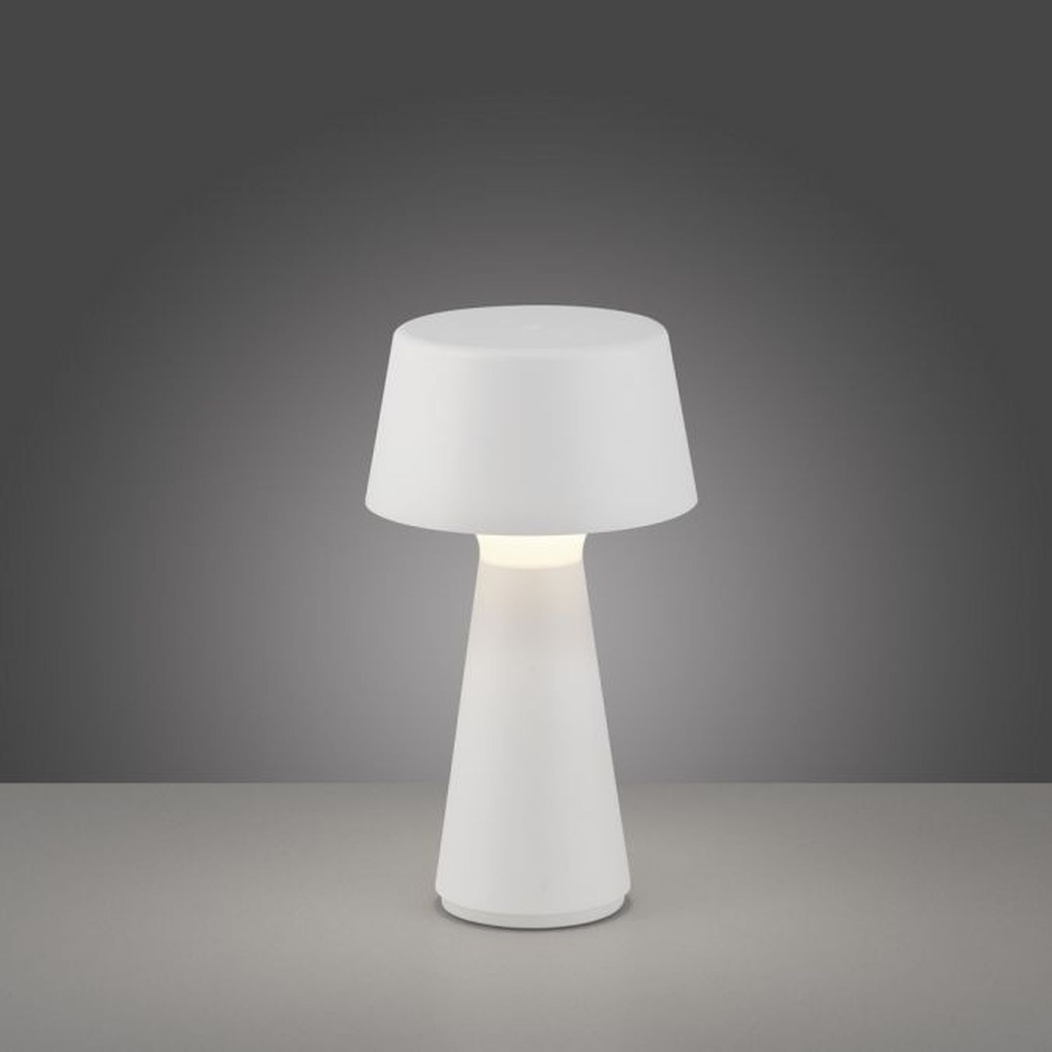 LED Akku Tischleuchte dimmbar Touch IP54 Weiß 28,9 cm Lampe, Tischlampe, Lampenschirm