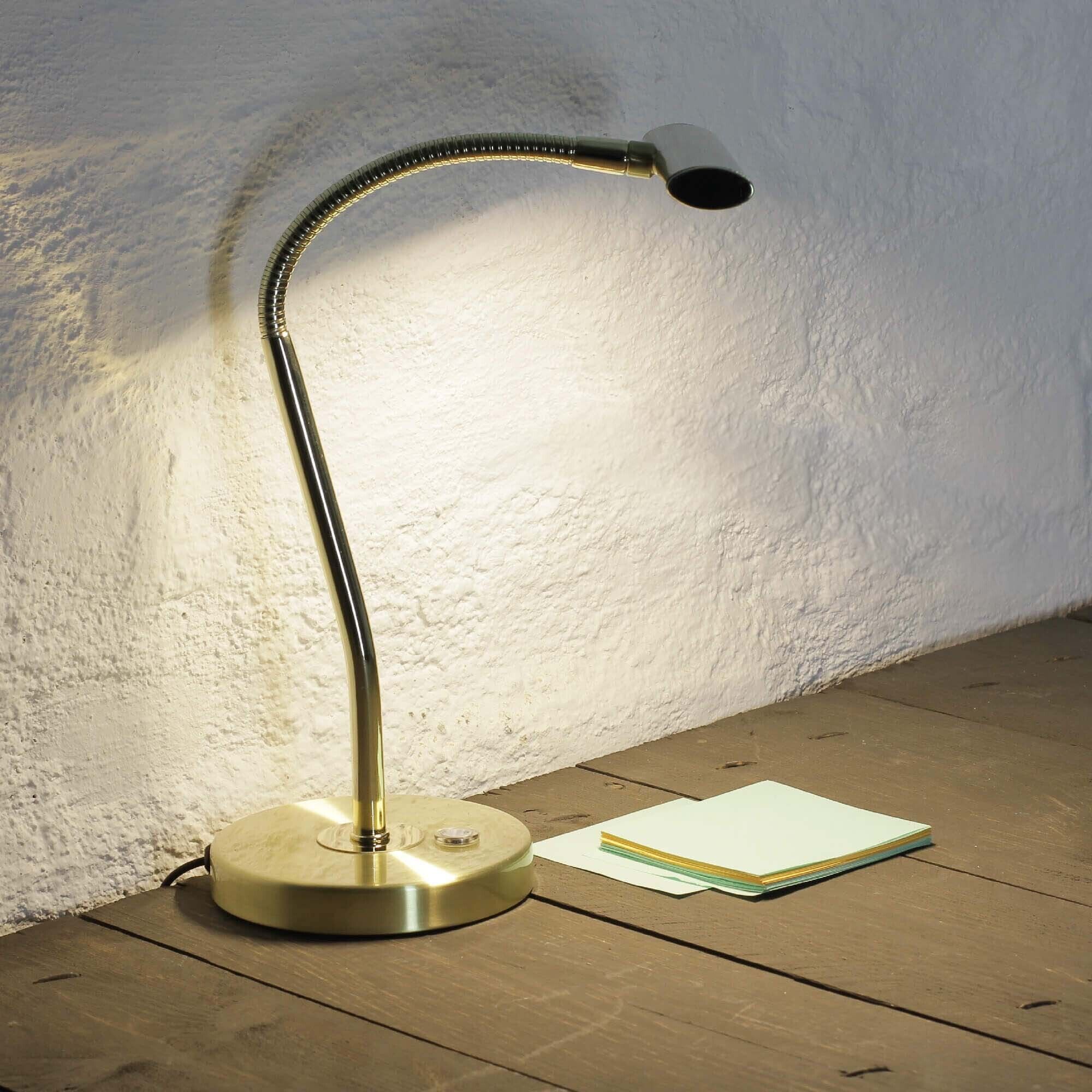 Lampe de table LED laiton mat