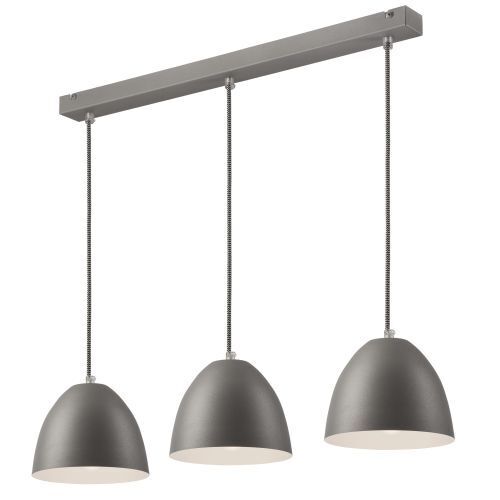 Suspension Argent Métal 3-flmg Rétro Table de salle à manger Leuchte, Beleuchtung, Lampe