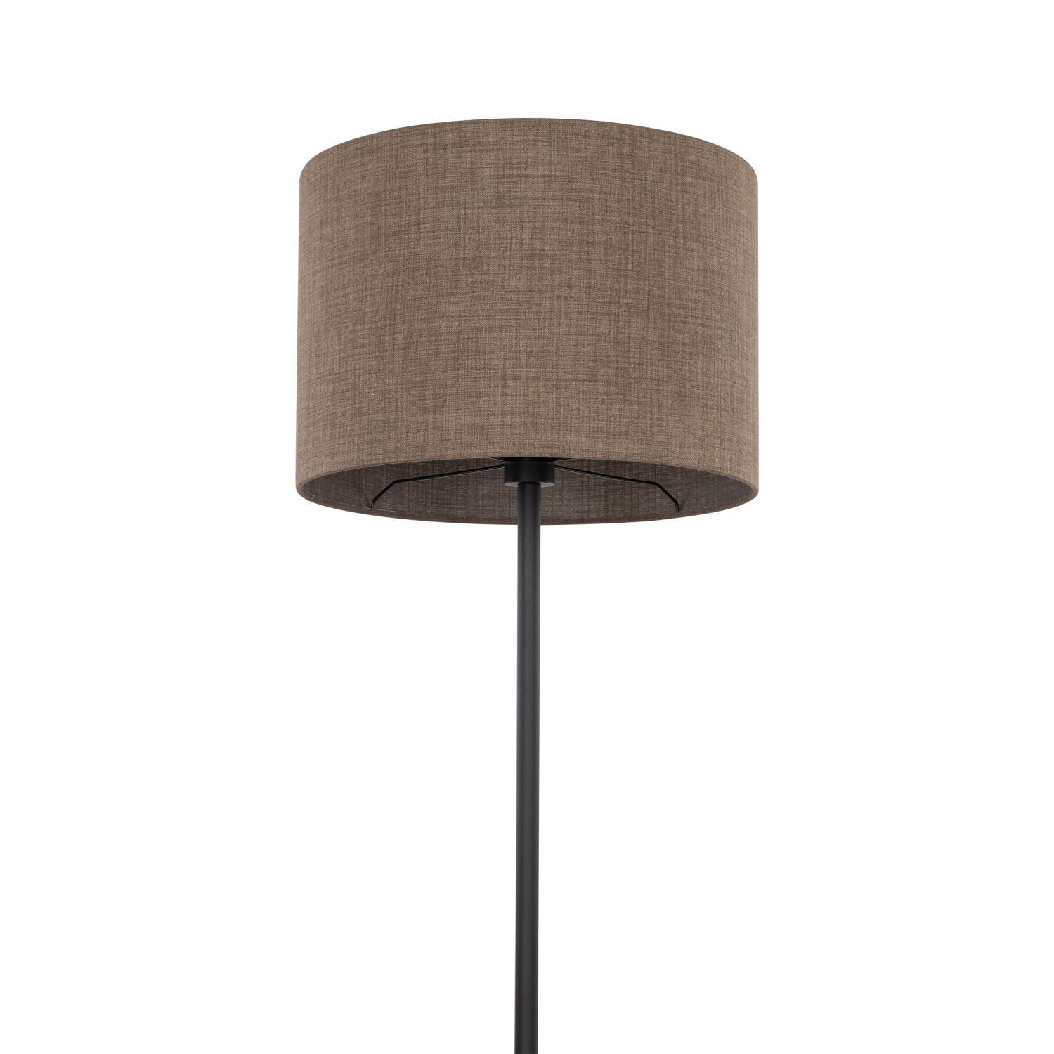 Lampadaire Moderne 165 cm Métal Jute E27 Noir Marron