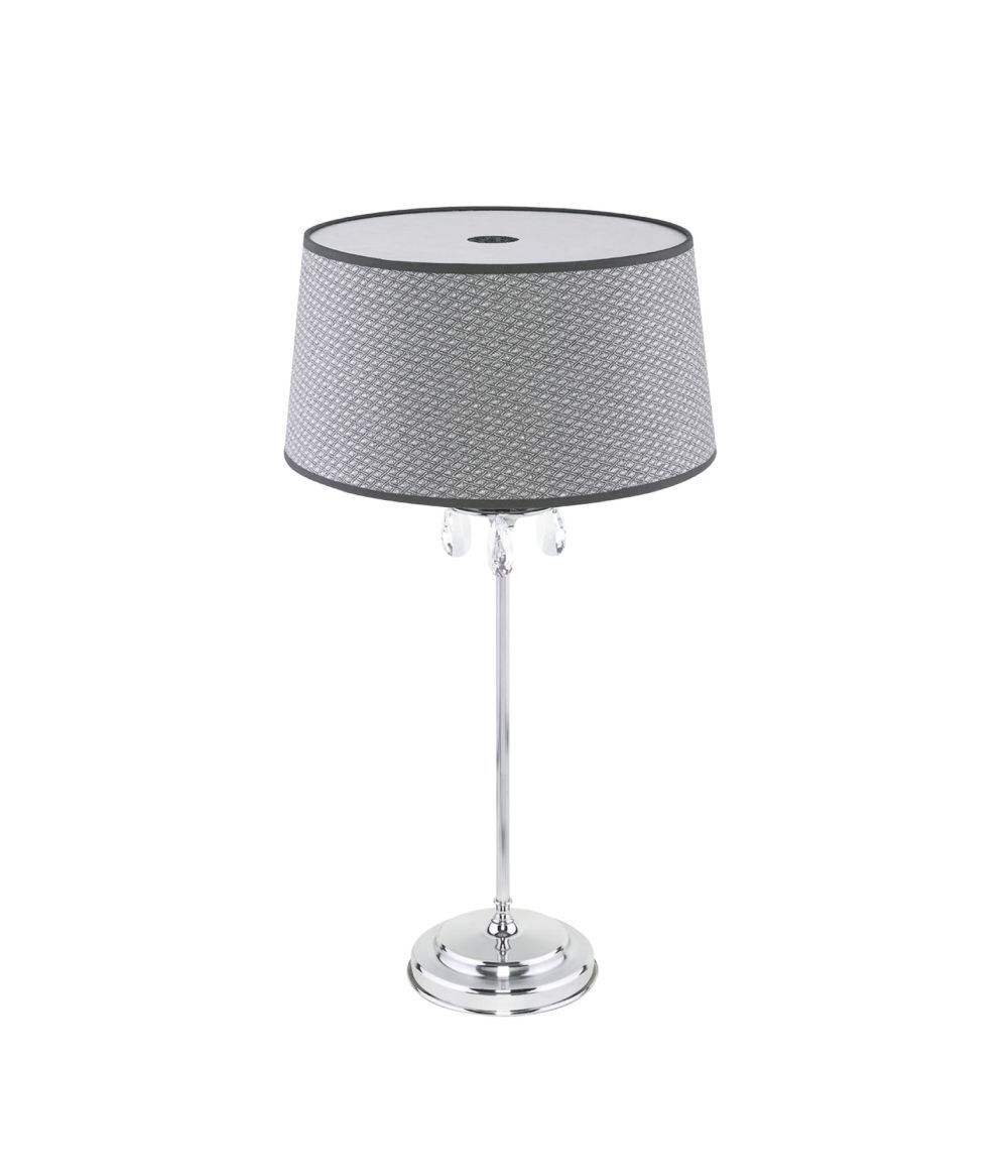 Lampe de table Gris Chrome 65cm de haut AELUA Lampe de lit