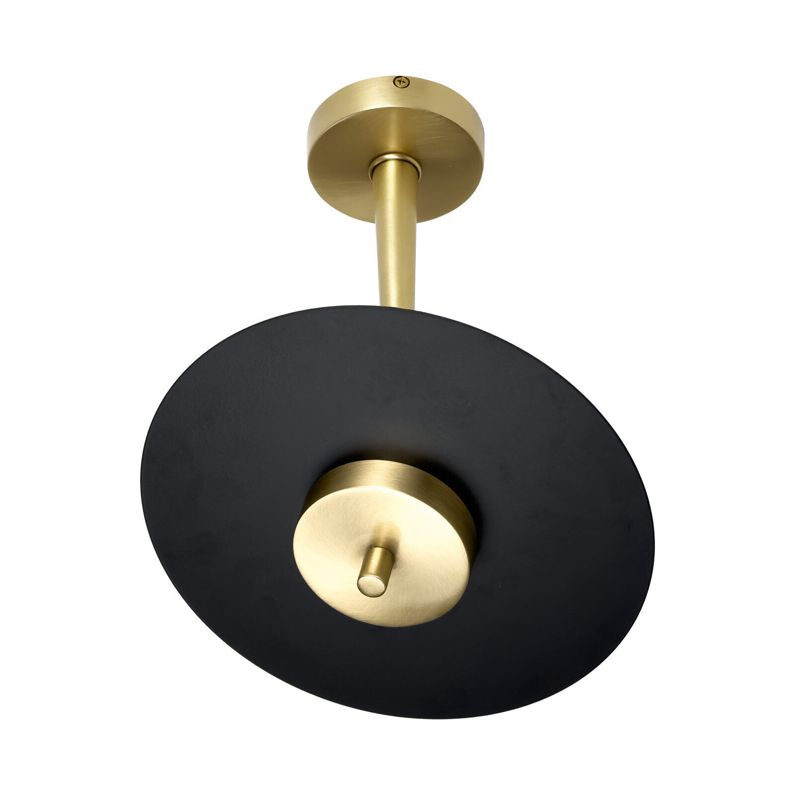 LED Deckenleuchte 2700 K 1150 lm D: 23 cm rund Messing Eisen Bronze