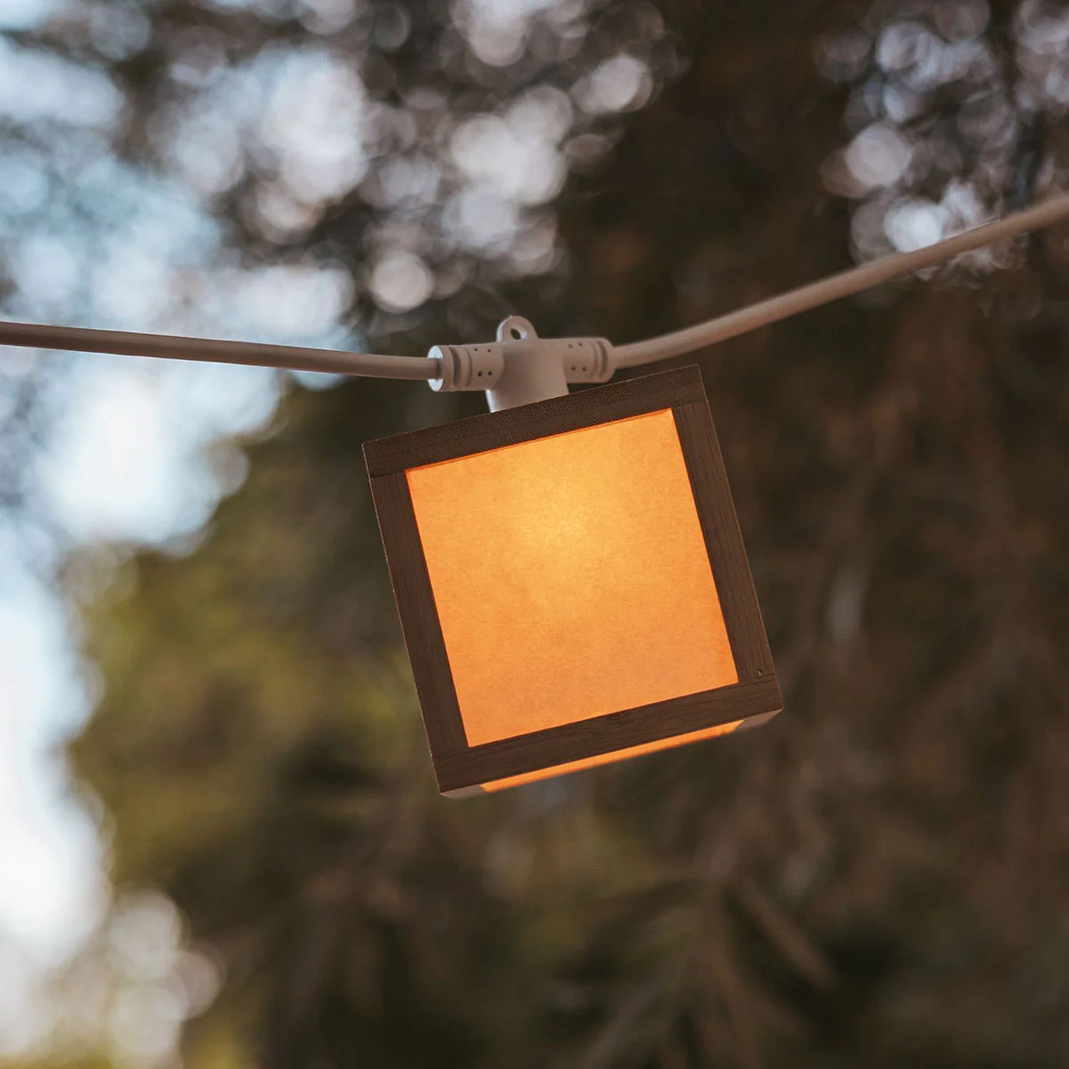 Guirlande lumineuse solaire à LED IP44 bambou 1800 K 5 m de long TAIYO Lampe