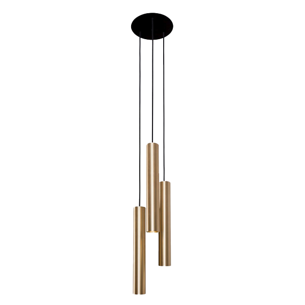 Pendelleuchte, Hängeleuchte, Messing, Zylinderform, Mehrfachlicht