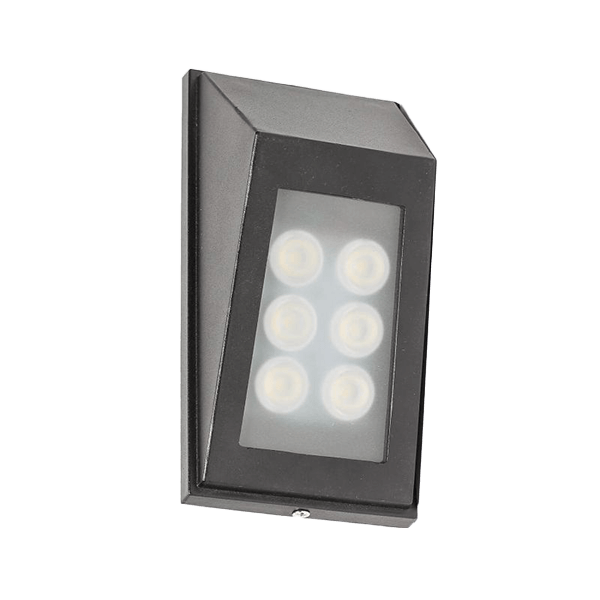 LED-Licht, Wandlampe, Außenleuchte, 5xLED, Gehäuse-Panel